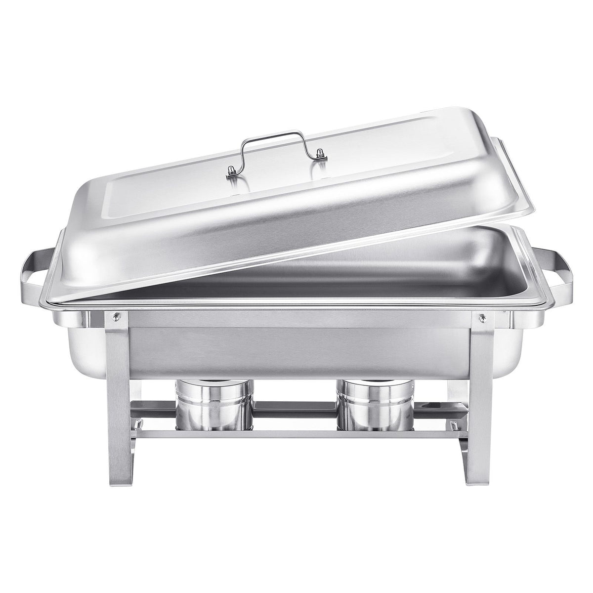 8 Qt 4 Pack Rectangle Chafing Dish Buffet Set Fullsize Pan Stainless Steel