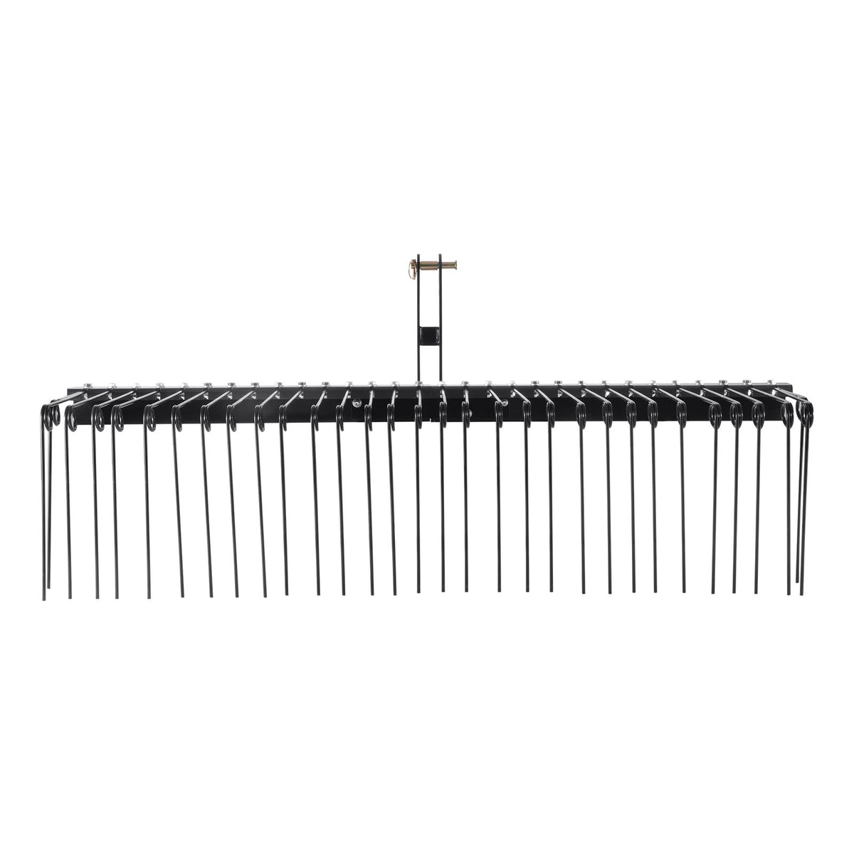 Tow Behind Landscape Rake, 1.8m Tow Dethatcher with 32 Steel Tines, Lawn Dethatcher Rake Attaches to Category 1, 3 Point Hitch for Tractor, for Leaves, Pine Needles, Straw, and Grass