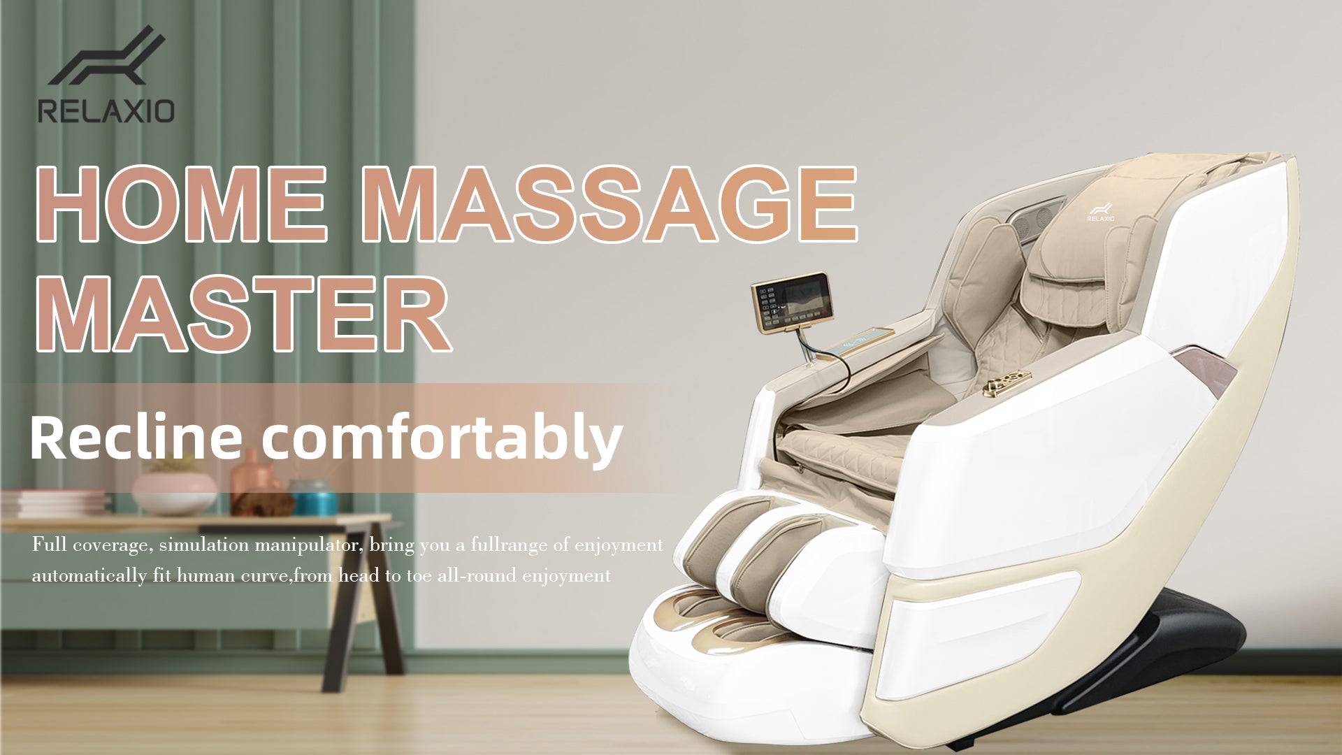 Recliner Full Body Zero Gravity Electrical Massage Chair - White