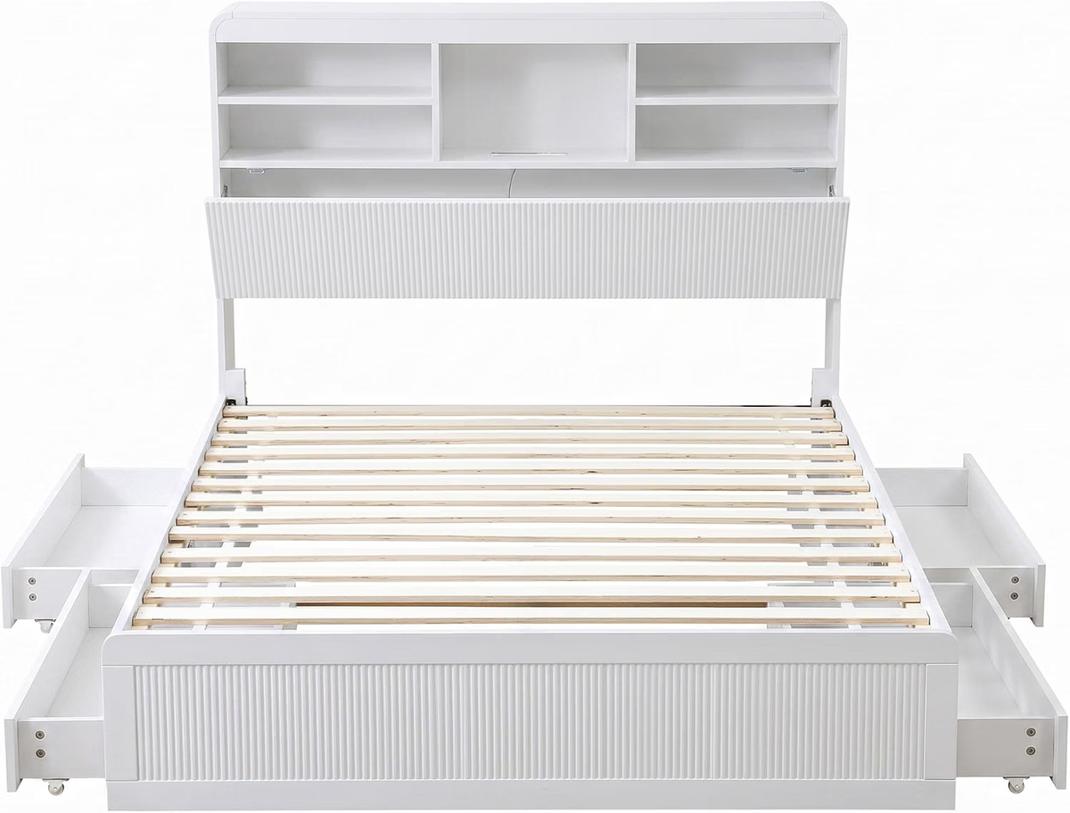 Artiss King Single Bed Frame and 2 Bedside Table Bedroom Furniture Set