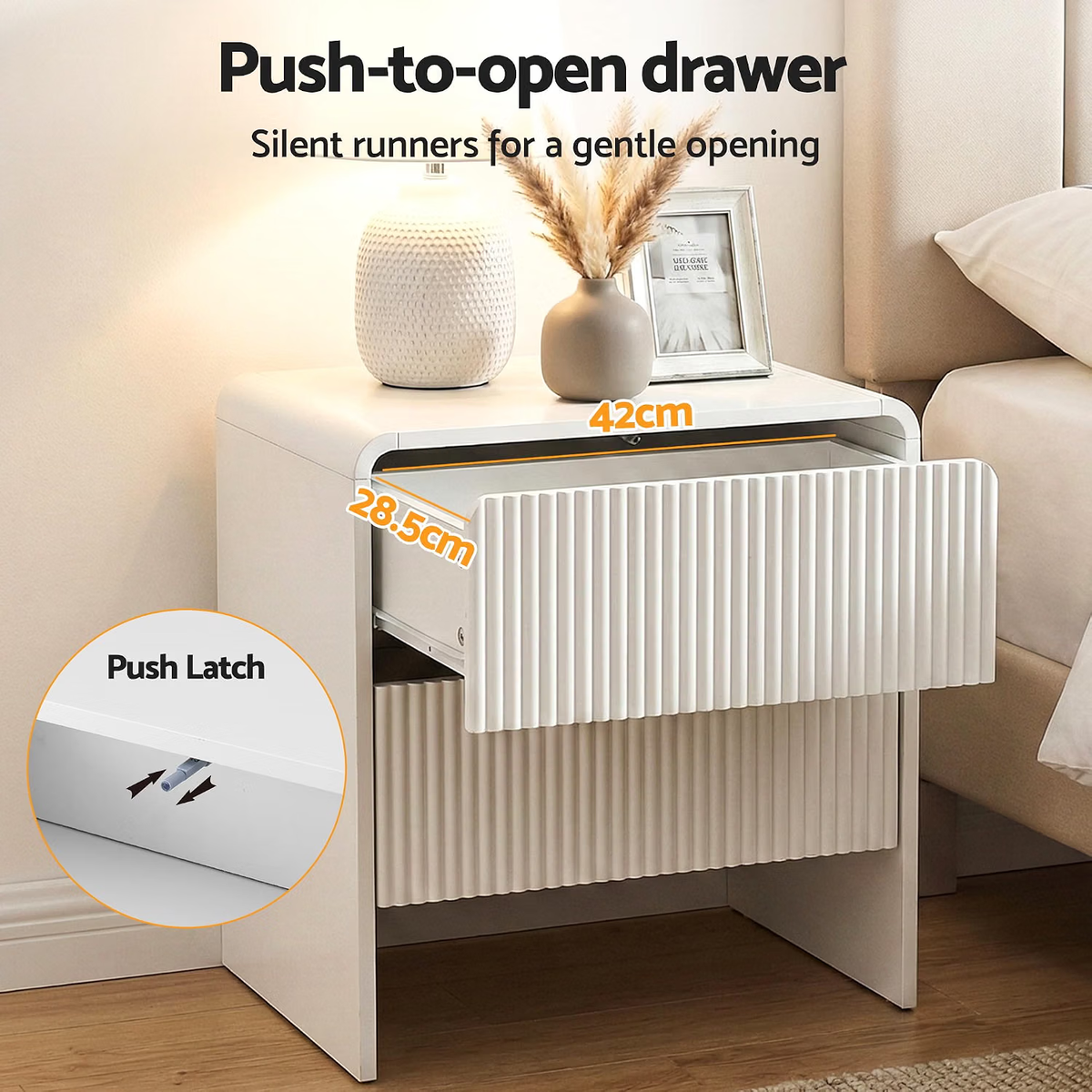 Artiss King Single Bed Frame and 2 Bedside Table Bedroom Furniture Set