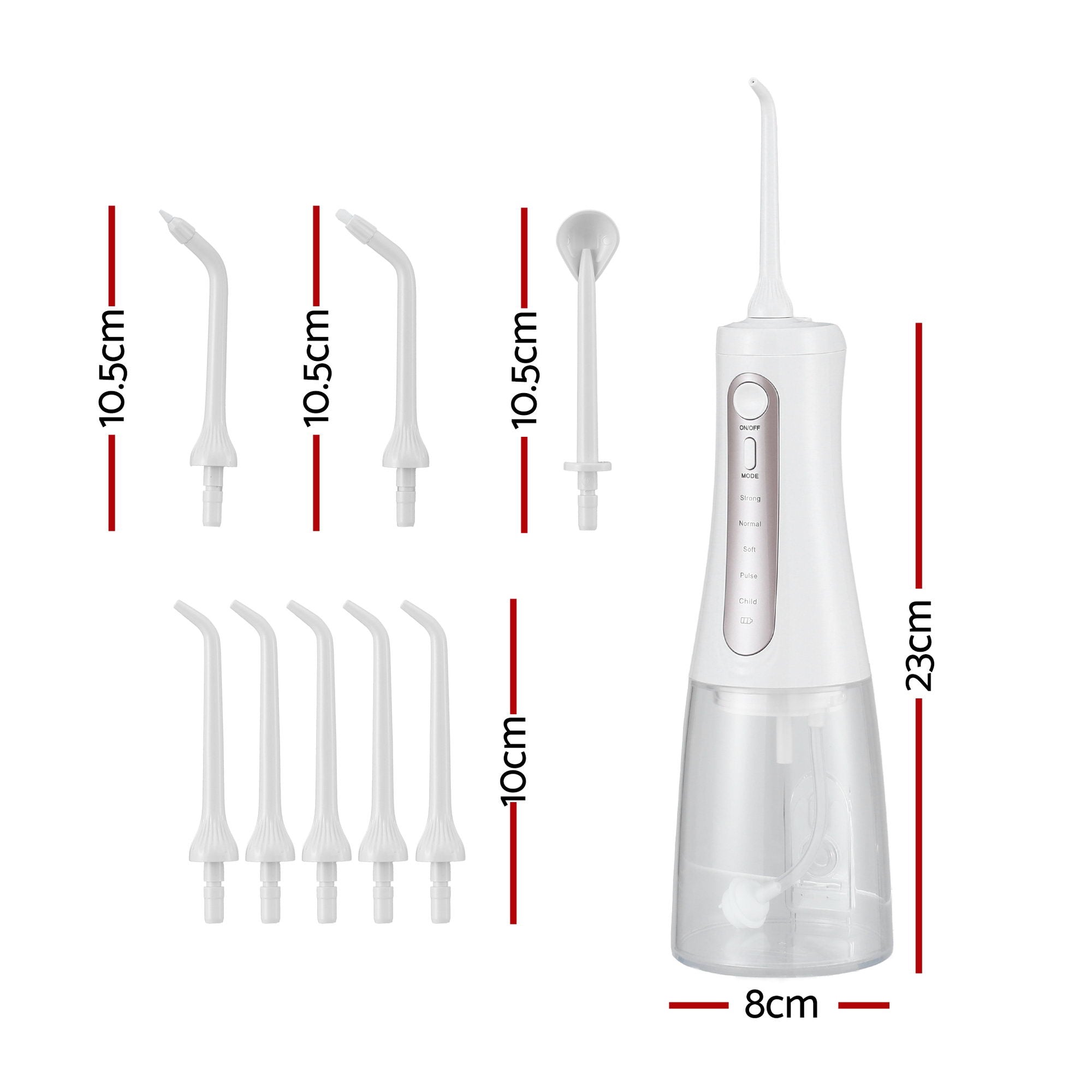 Devanti Cordless Water Flosser Dental Oral Irrigator White