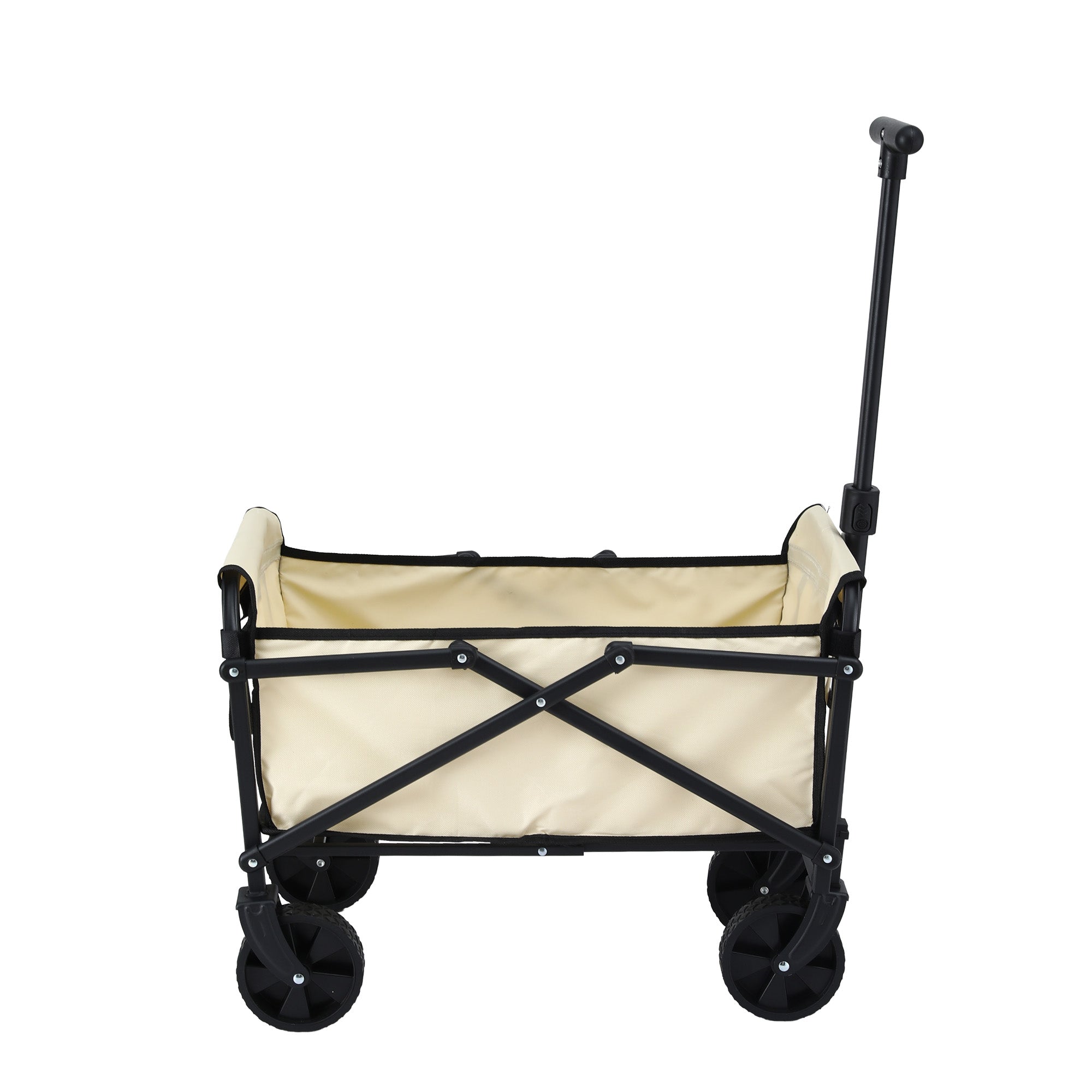 Gardeon Garden Cart Folding Trolley Camping Wagon Barrow Outdoor Beach Beige