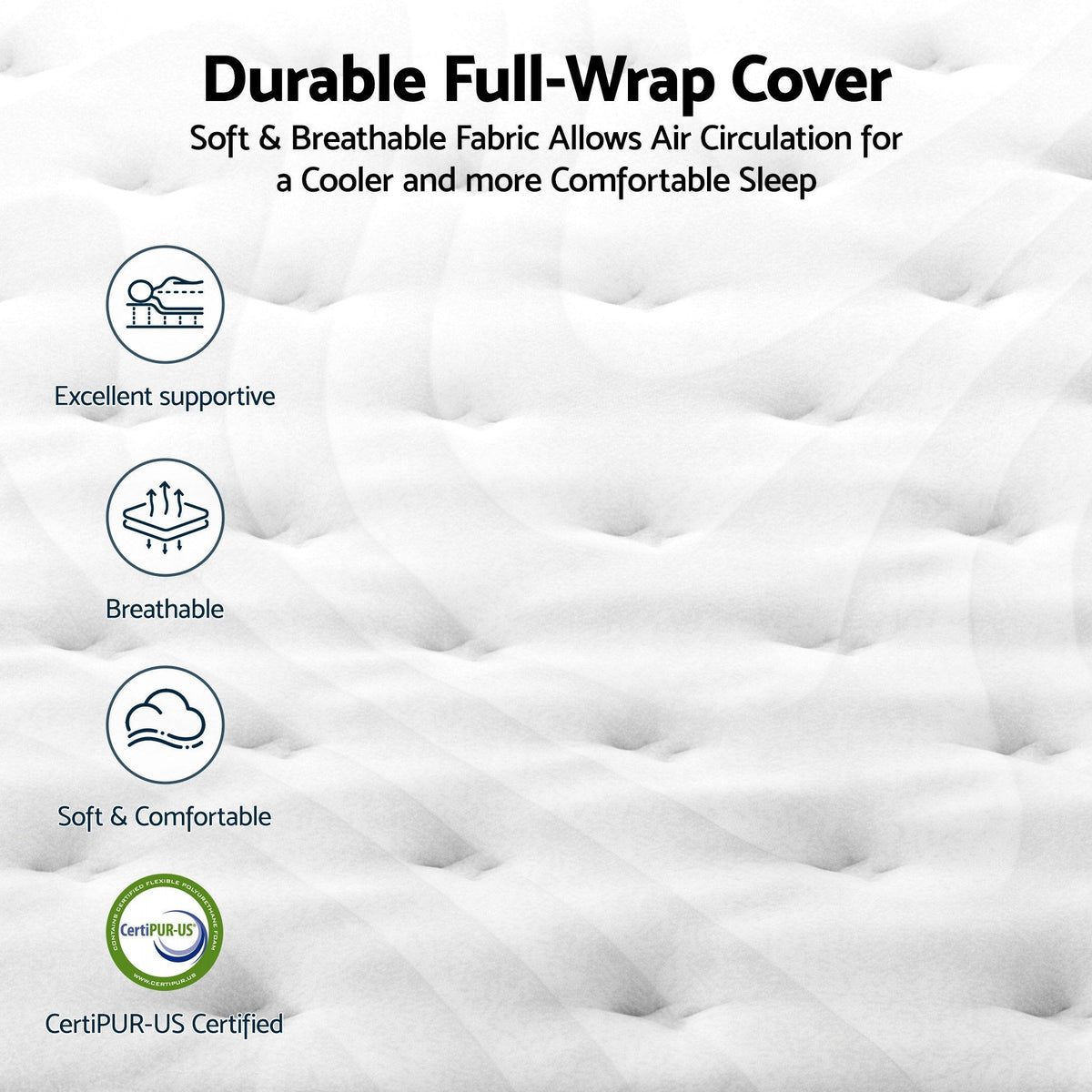 RoomSense Single Mattress , 30cm Medium Firm Hybrid Mattress with Latex Lumbar Support for Back Pain Relief , Pocket Spring Mattress Single Size in a Box
