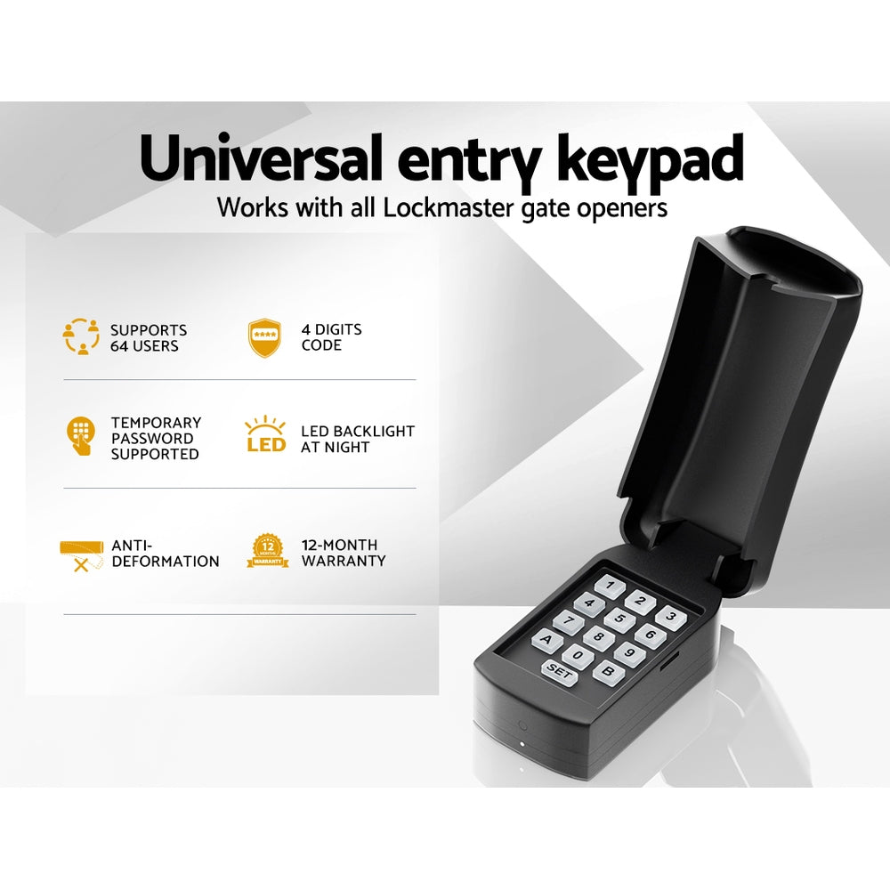 Lockmaster Universal Wireless Wired Keypad Security Control For Gate O