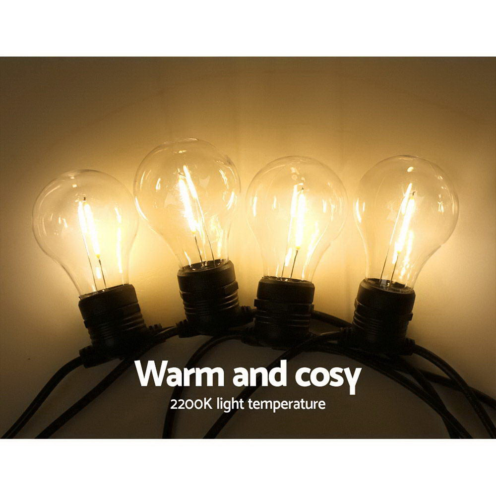 Jingle Jollys 68m LED Festoon String Lights Outdoor Christmas Wedding Party