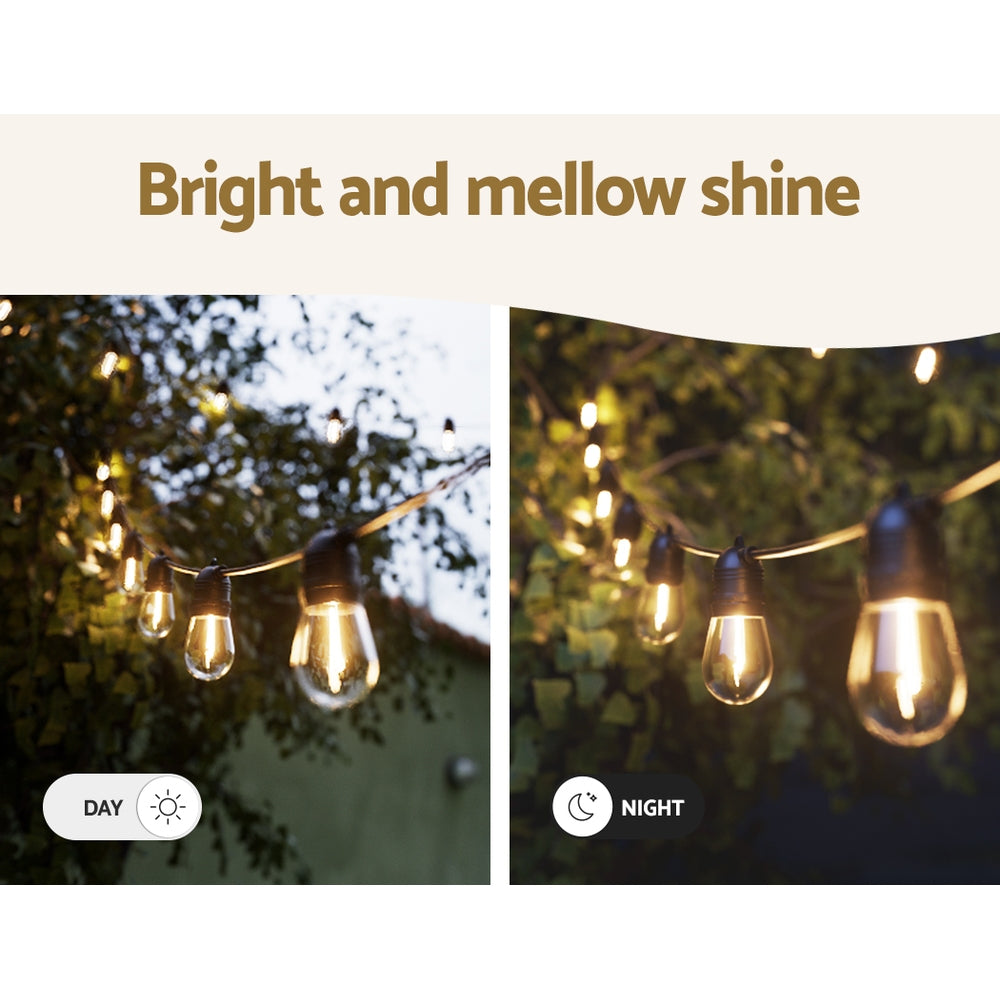 Jingle Jollys 23m Festoon Lights Christmas Fairy String Lights Outdoor Party