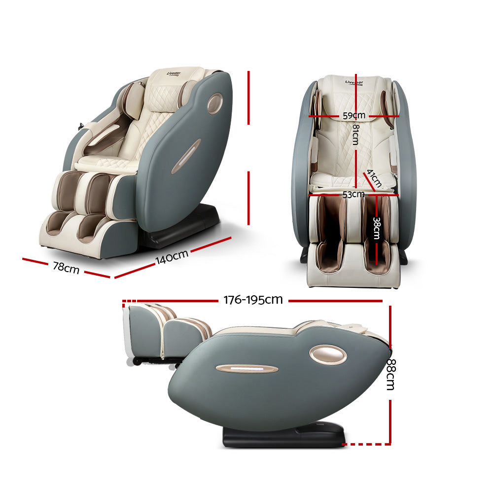 Livemor Massage Chair Electric Recliner Shiatsu Zero Gravity Head Massager