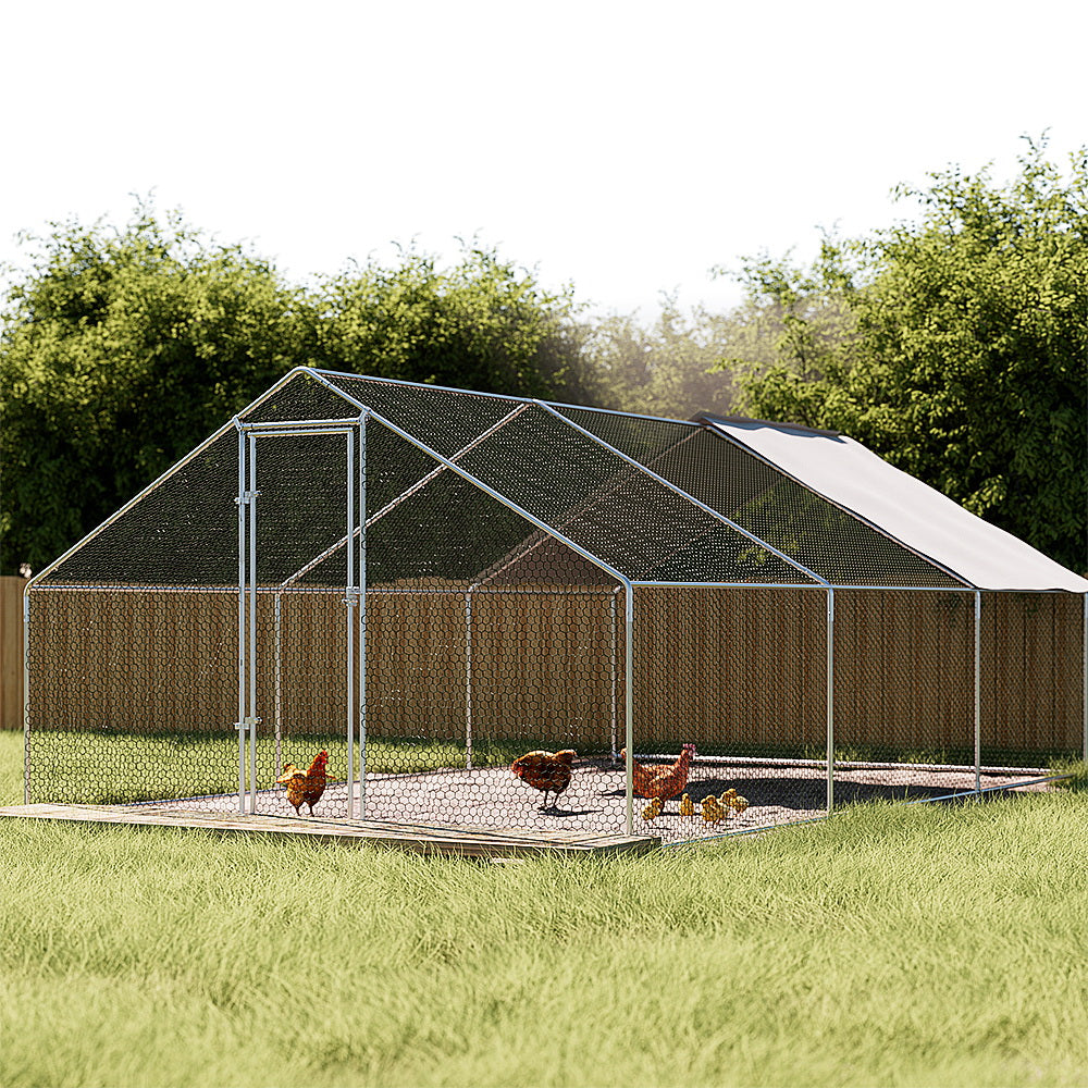 i.Pet Chicken Coop Cage 3x6x2m Galvanised Steel