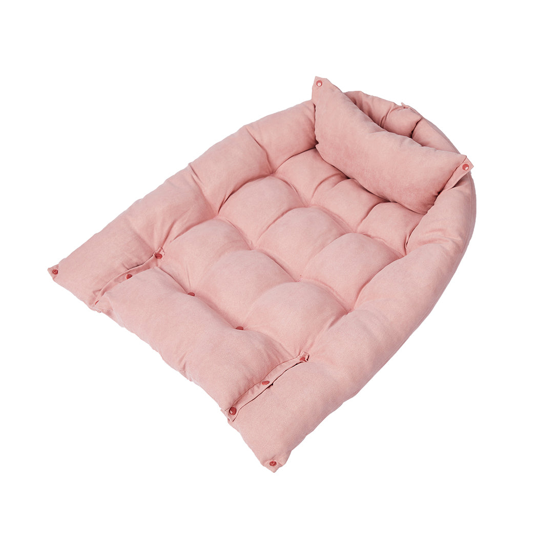 PaWz Pet Bed 2 Way Use Dog Cat Soft Warm Calming Mat Sleeping Kennel Sofa Pink M