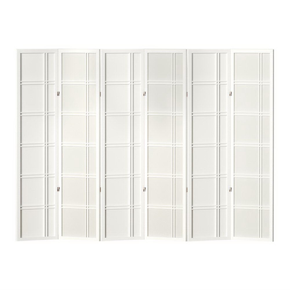 Artiss Room Divider Screen Privacy Wood Dividers Stand 6 Panel Nova White