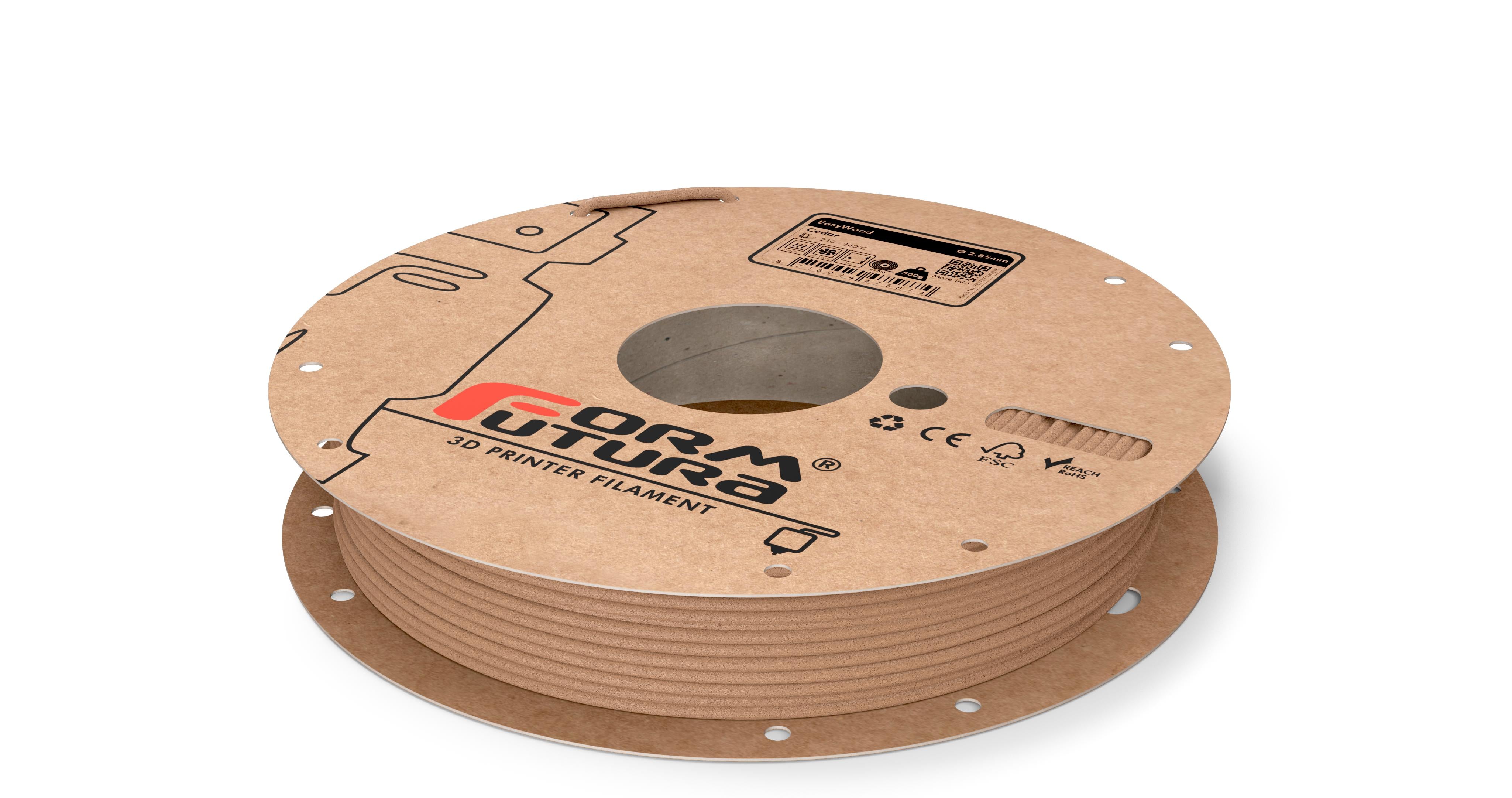 Wood feel PLA based filament EasyWood 2.85mm Cedar 500 gram 3D Printer Filament