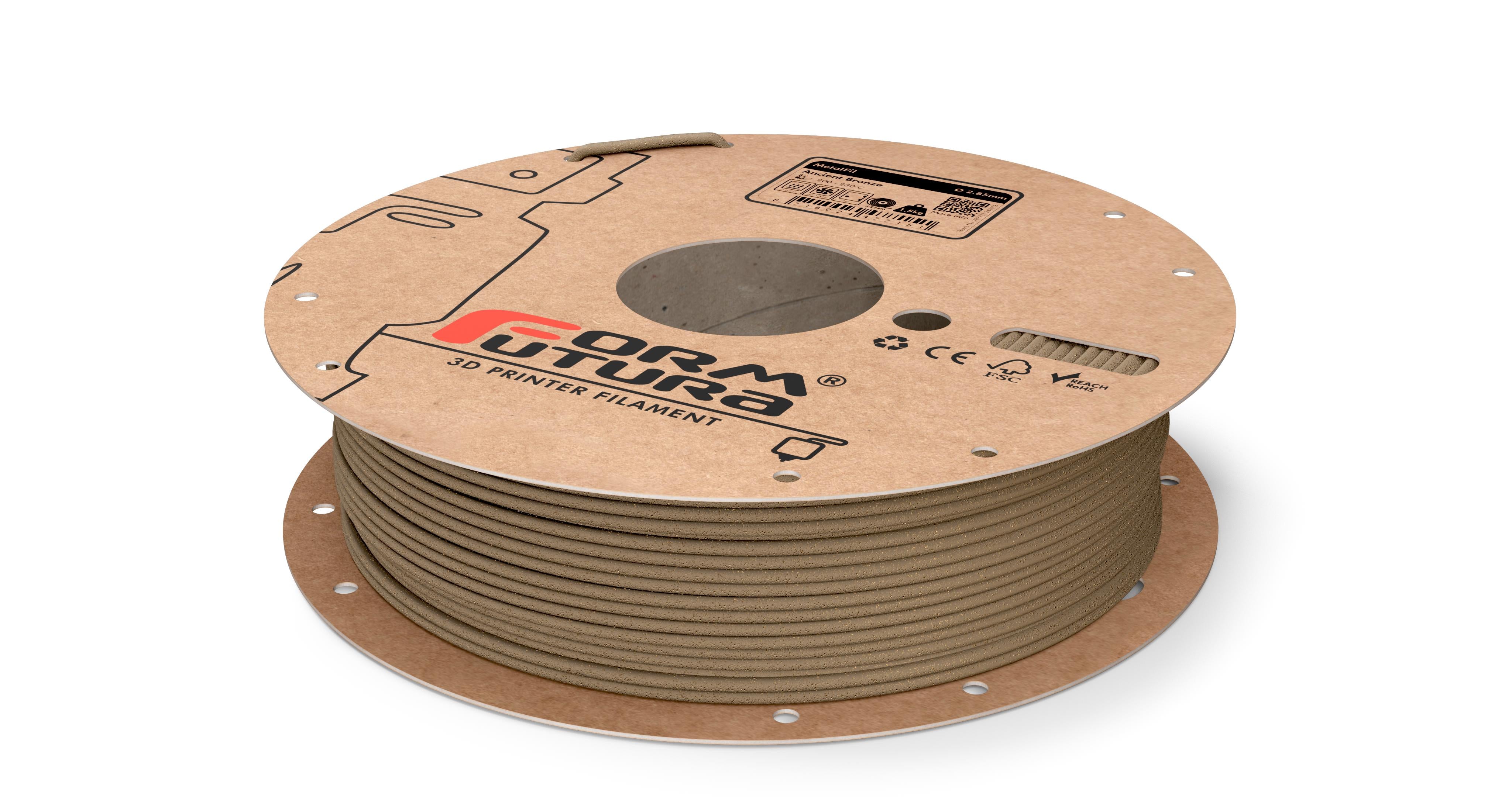 Copper feel PLA based filament MetalFil - Ancient Bronze 2.85mm 1500 gram Natural Composite 3D Printer Filament