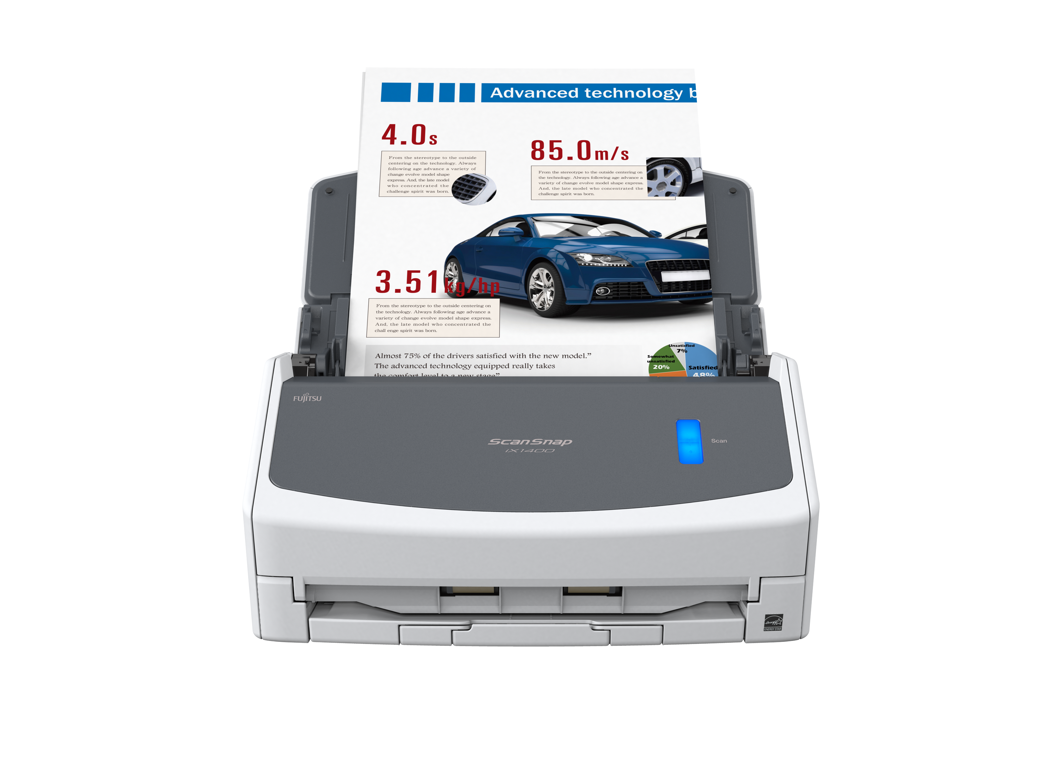 FUJITSU FUJITSU SCANSNAP IX1400 USB DOCUMENT SCANNER A4 DUPLEX 40 PPM50SHT ADF600DPI
