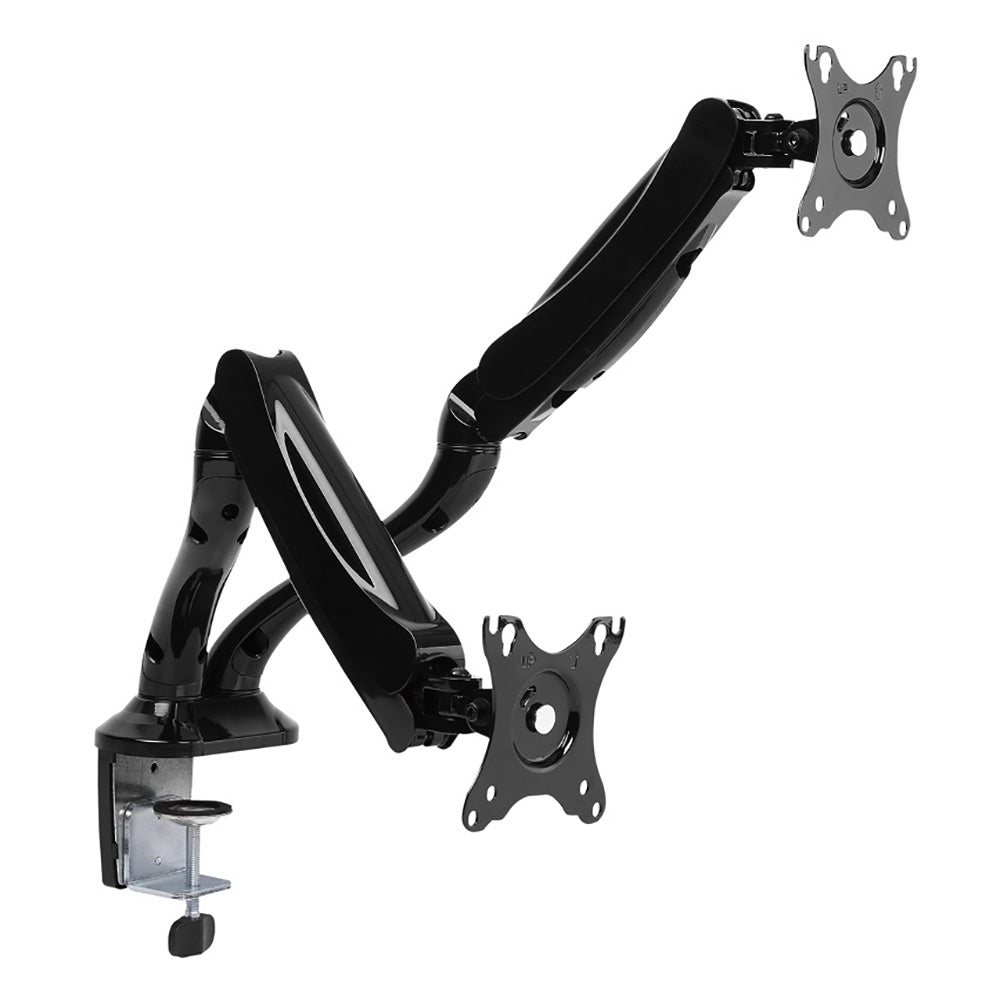 Brateck Dual Monitor Interactive Counterbalance LCD VESA Desk Clamp and Grommet Mount Fit most 13"-27" Monitors Up to 6kg per screen