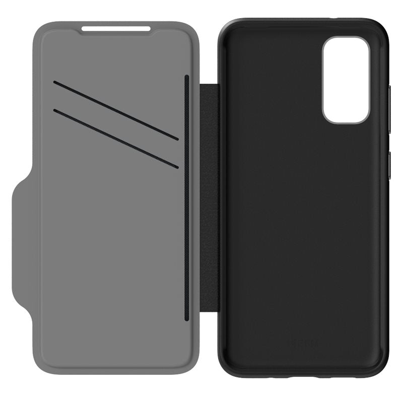 FORCE TECHNOLOGY Monaco Wallet 5G Case for Samsung Galaxy S20 - Black (EFCFLSG261BSG), 6m Military Standard Drop Tested, Convenient card/cash pockets, Slim design