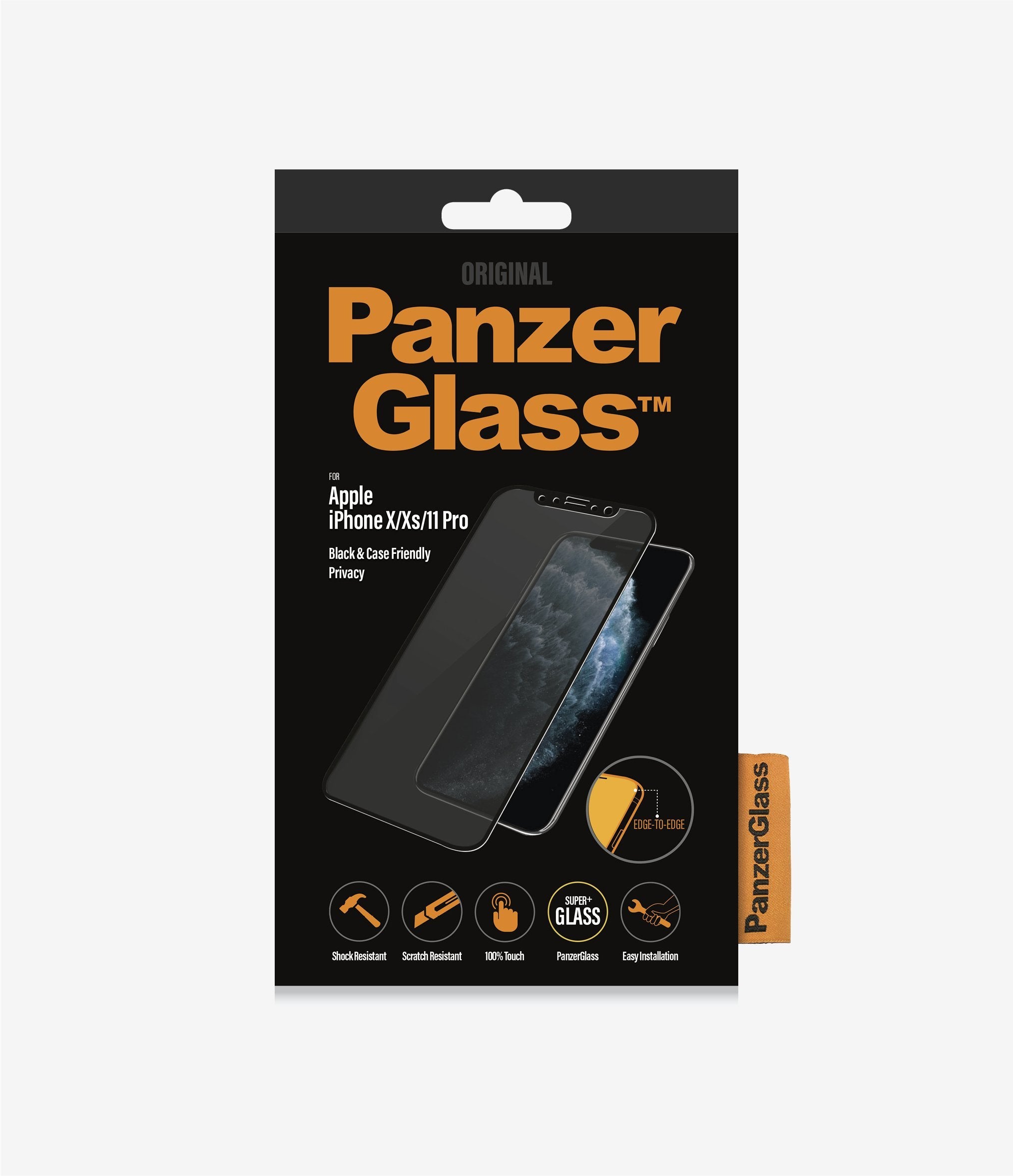 PANZER GLASS iPhone X / Xs / 11 Pro - Privacy (P2664) - Screen Protector - Full frame coverage, Rounded edges