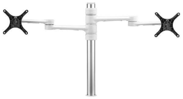 Atdec Dual display monitor arm AFS-AT-DC WHITE (1 x AF-AT-B 525mm long pole with 422mm articulated arm + 1 x AF-AA-B Accessory monitor arm for AF-AT)