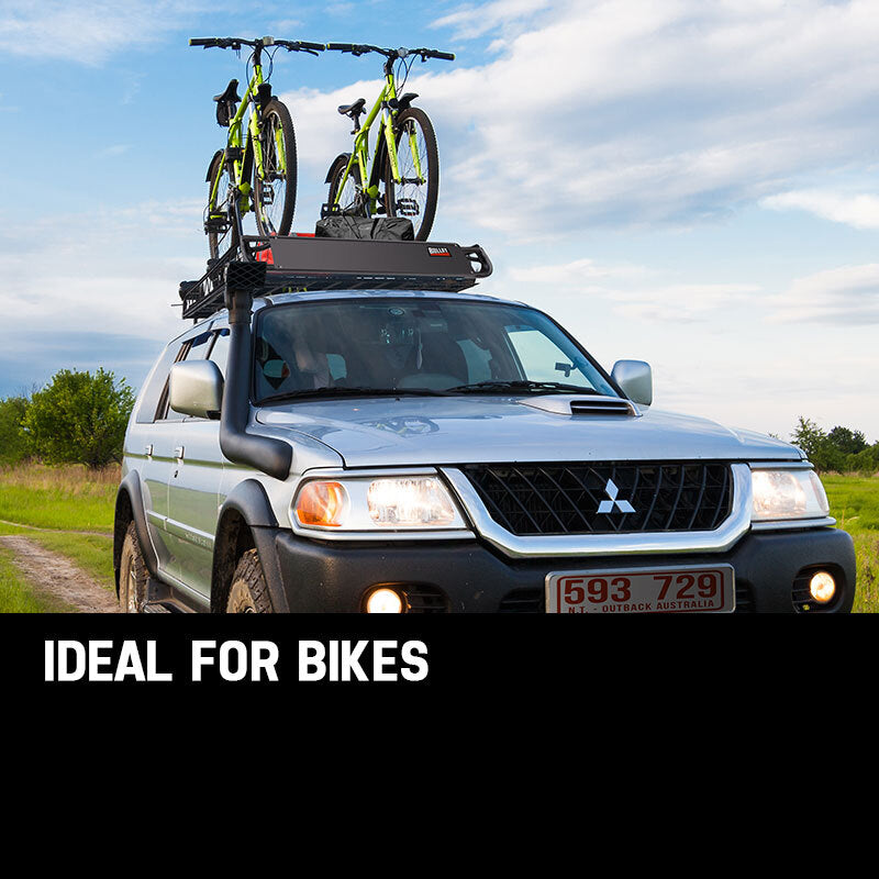 BULLET Car Roof Rack, 123 x 102 x 12cm Universal Luggage Carrier Steel Cage Vehicle Cargo