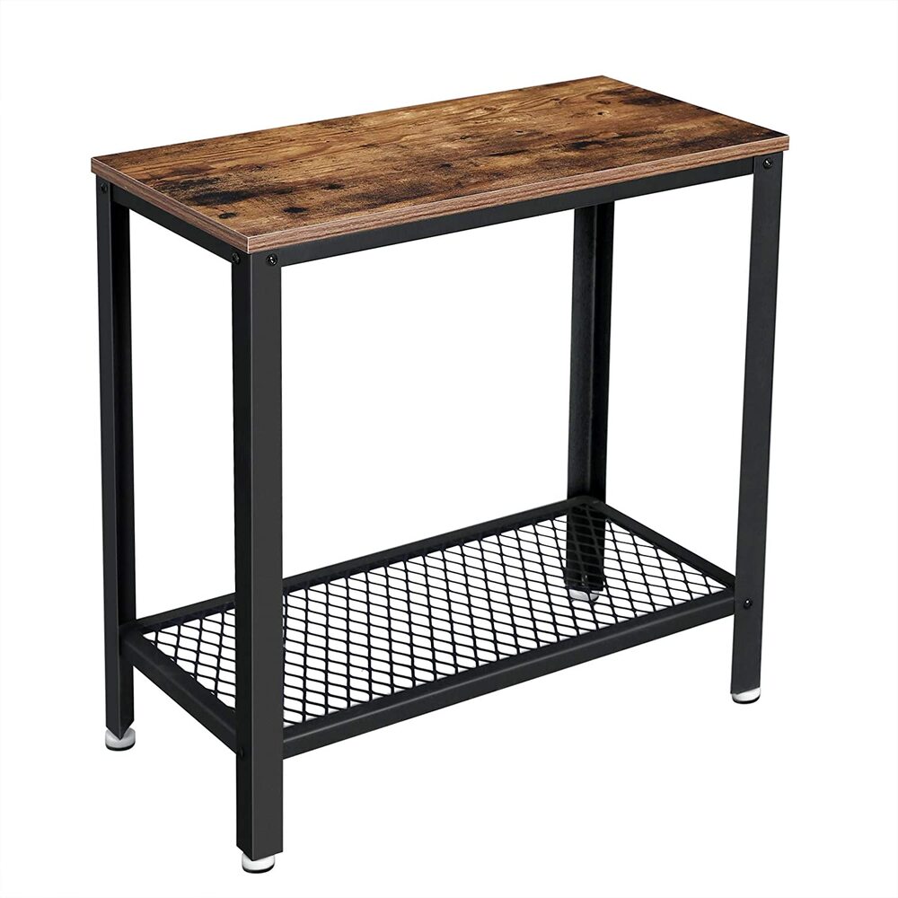 VASAGLE Industrial Side Table Rustic Brown LET31BX