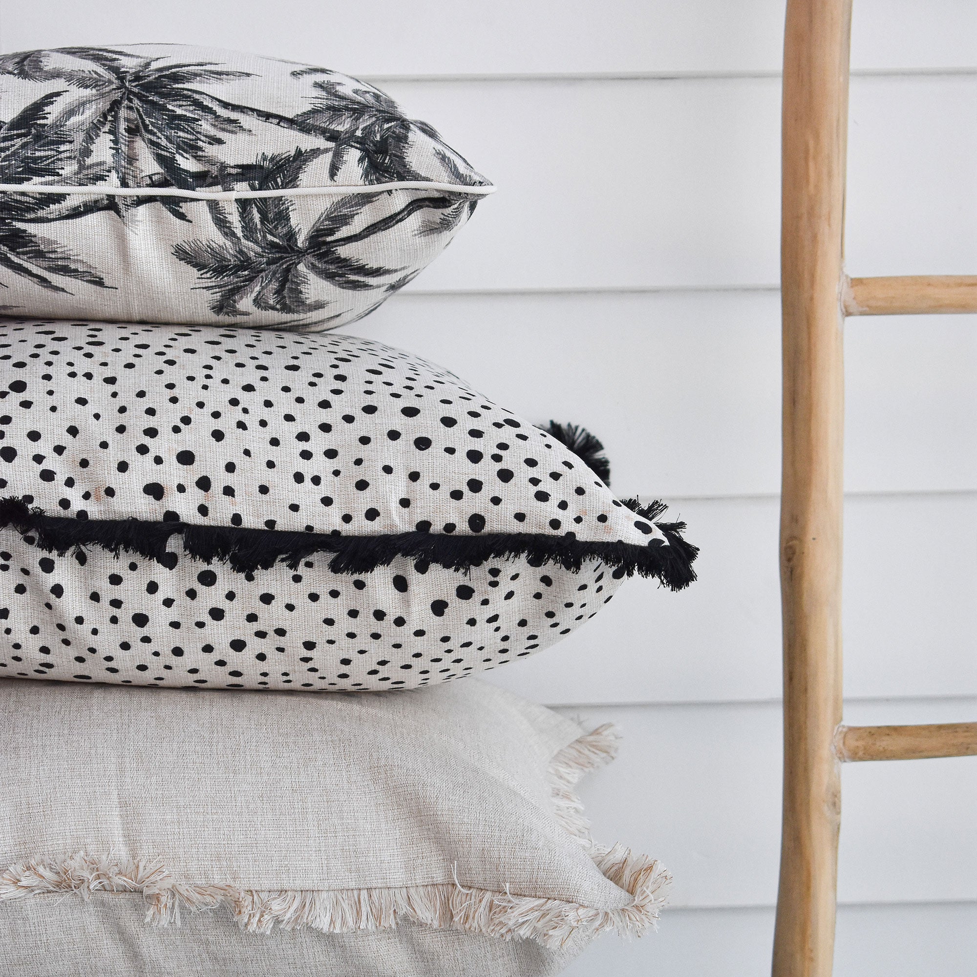 Cushion Cover-With Natural Piping-Castaway-60cm x 60cm