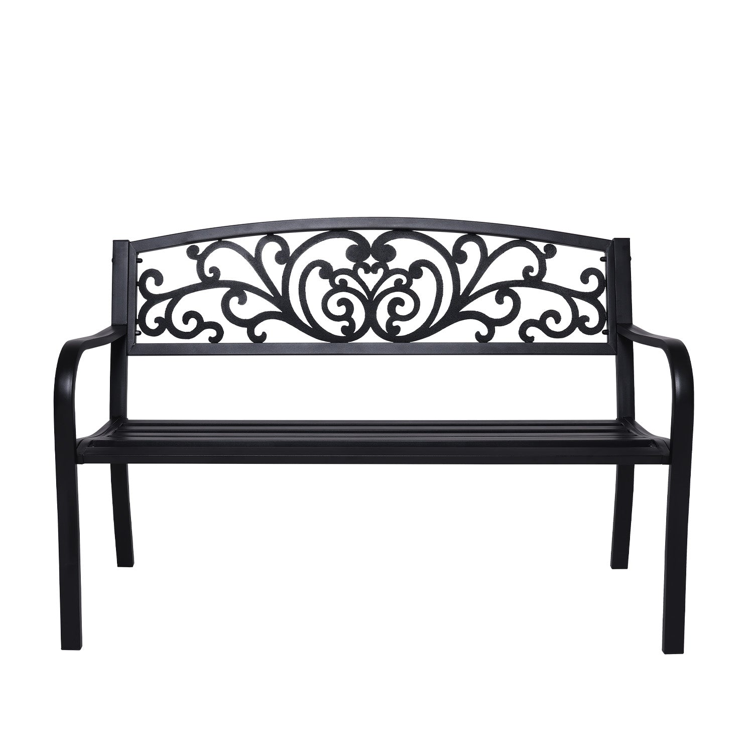 Wallaroo Steel Outdoor Garden Bench - Floral