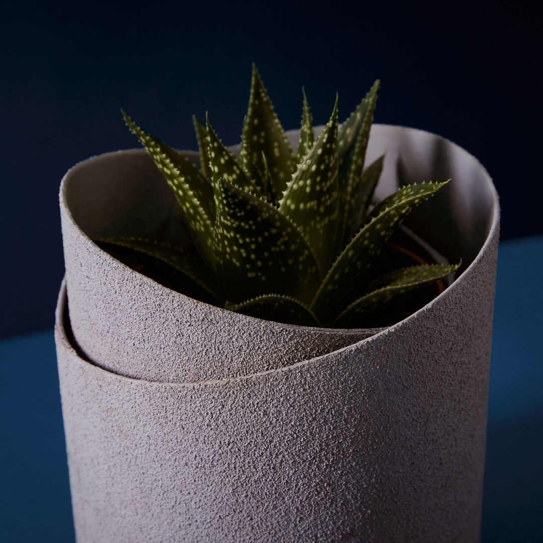 Tree Stripes Double Pot - Amalfi Purple (Small)