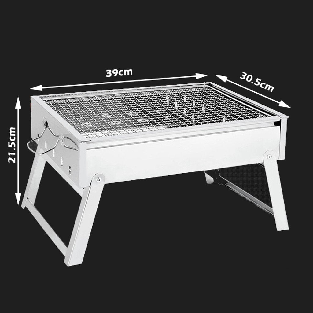 Charcoal BBQ Grill Stainless Steel Portable Outdoor Steel Rack Roaster