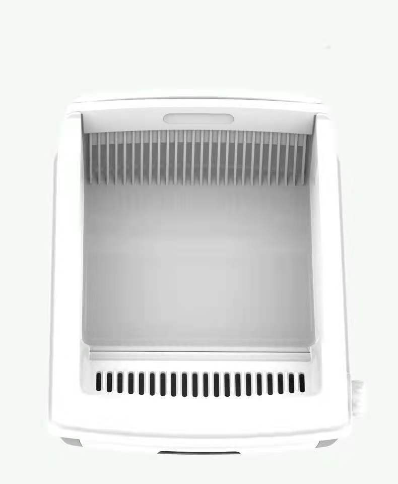 YES4PETS Large Cat Litter Tray Box Kitty Toilet with Rack Scoop & Drawer-Style Cleaning Box White