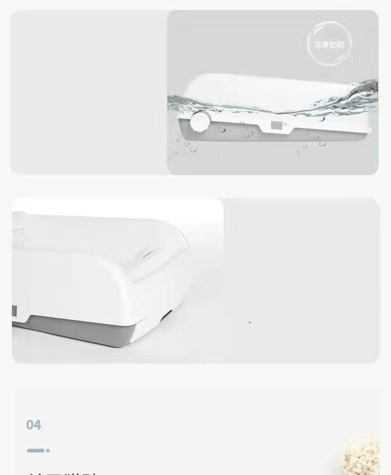 YES4PETS Large Cat Litter Tray Box Kitty Toilet with Rack Scoop & Drawer-Style Cleaning Box White
