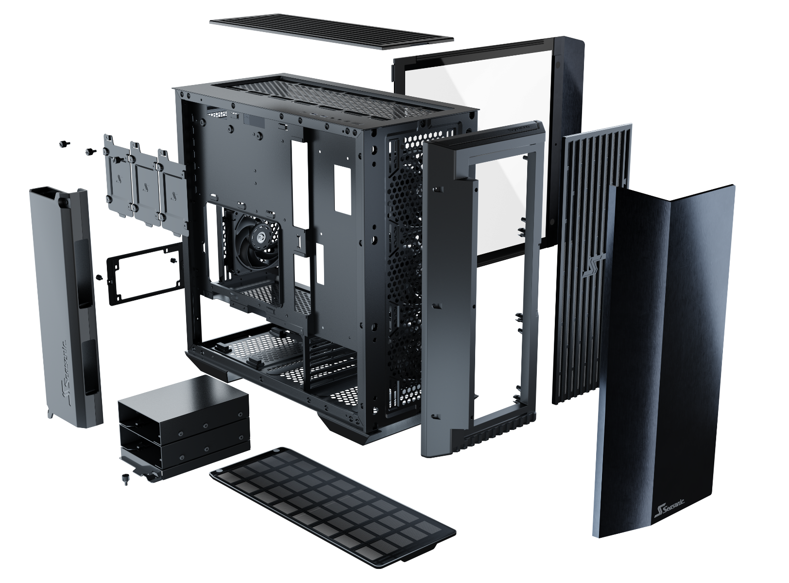 Seasonic Syncro Q704 Aluminum Case with Syncro DPC-850 850W 80 Plus Platinum PSU &amp; Connect Module RED DOT AWARD WINNER 2021