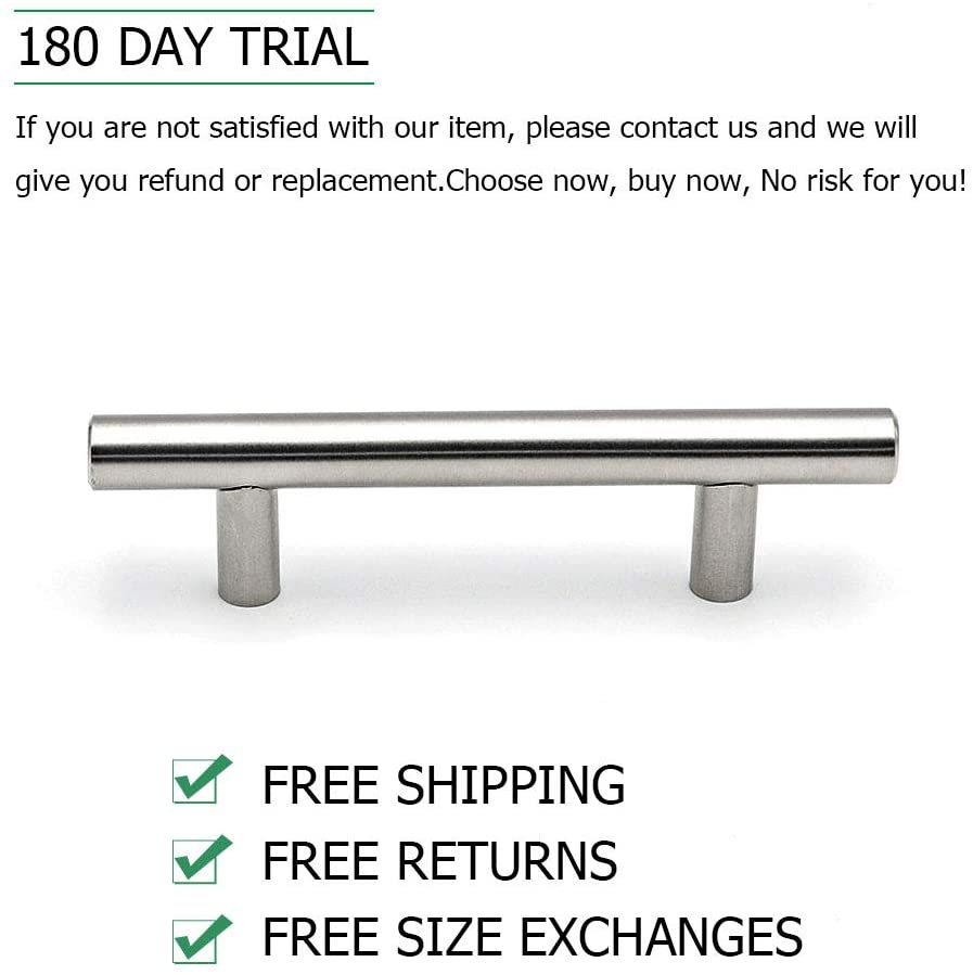 Brushed Stainless steel Kitchen Door Cabinet Drawer Handle Pulls 192MM