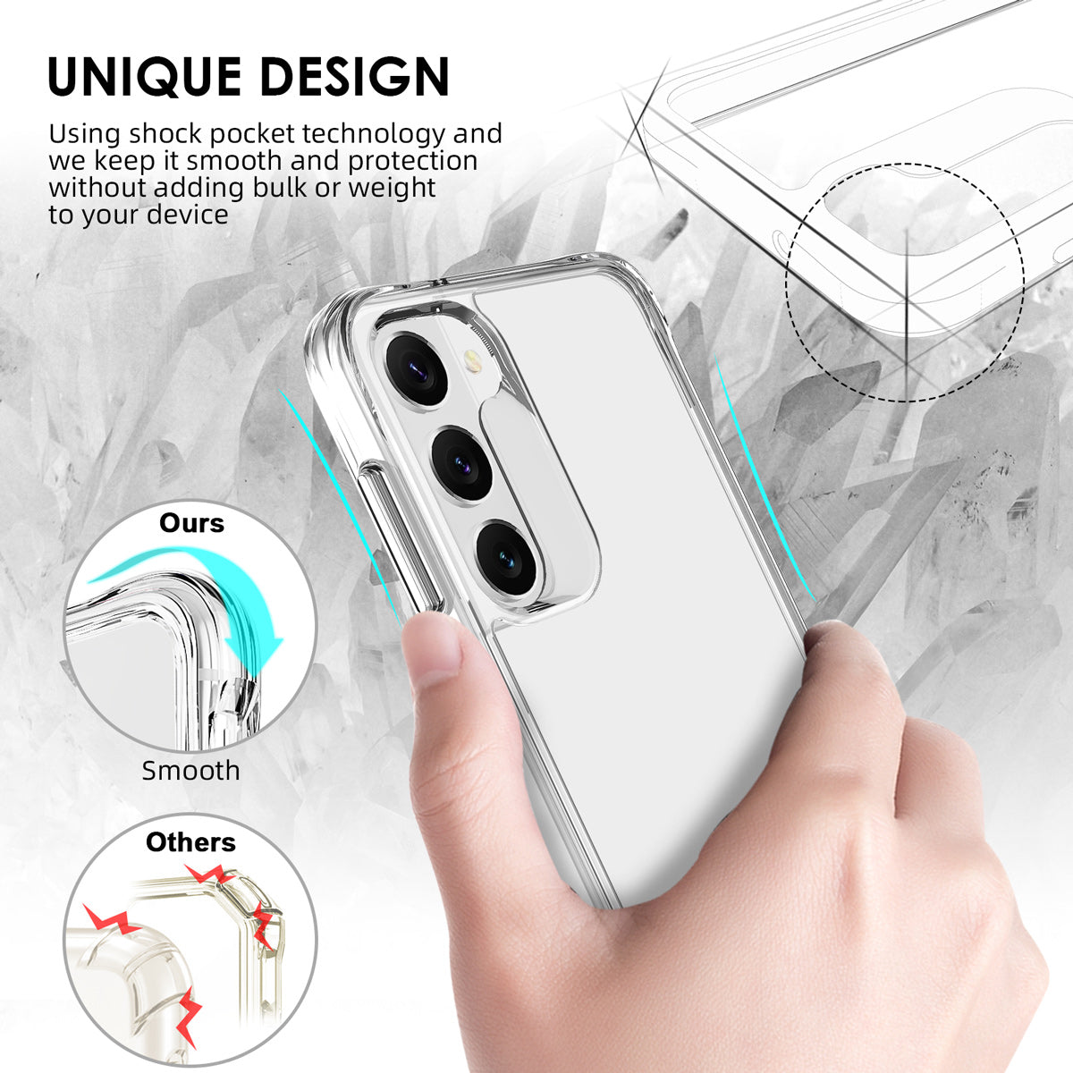For Samsung Galaxy S23+ Plus Case iCoverLover Slim Shock-proof Cover Clear