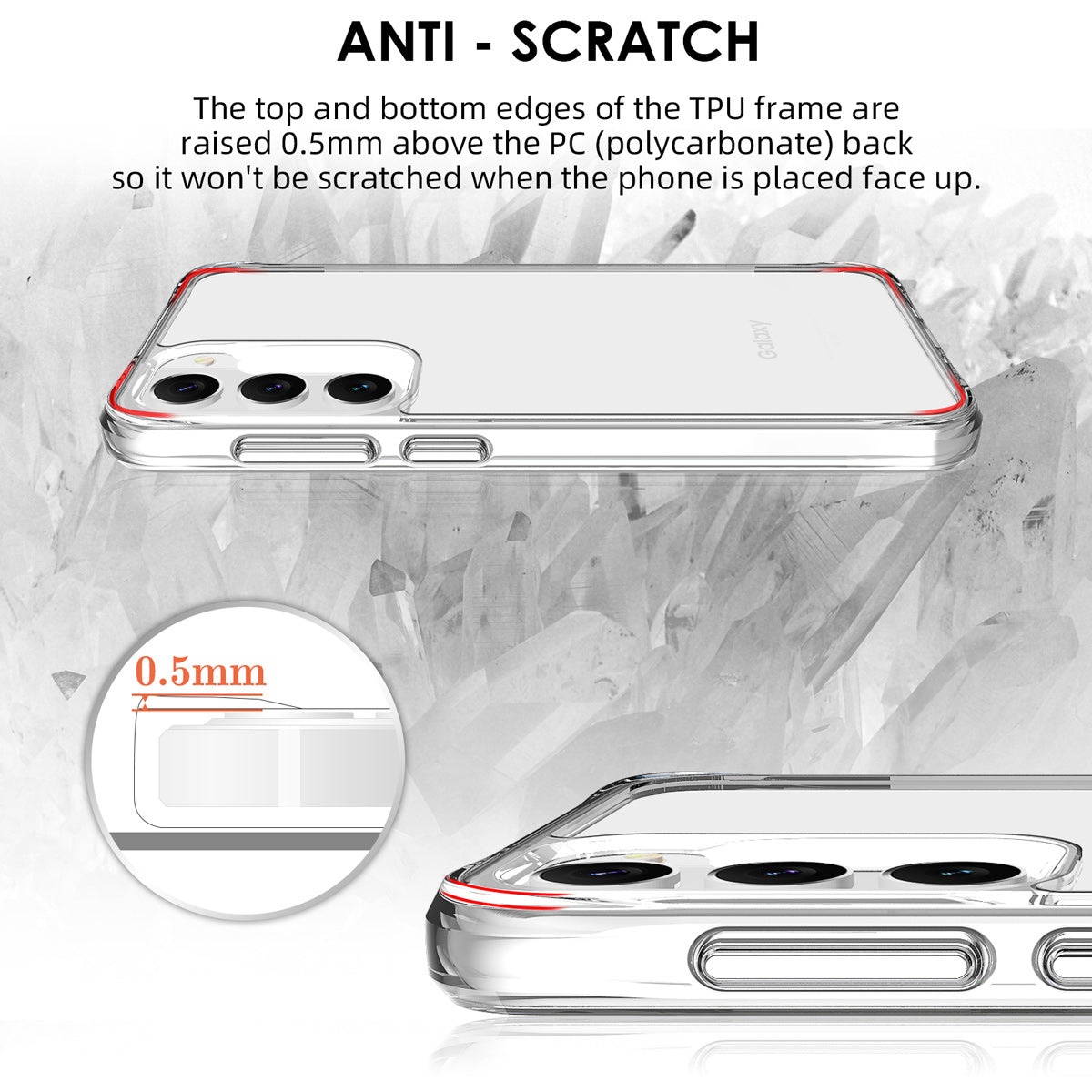 For Samsung Galaxy S23+ Plus Case iCoverLover Slim Shock-proof Cover Clear