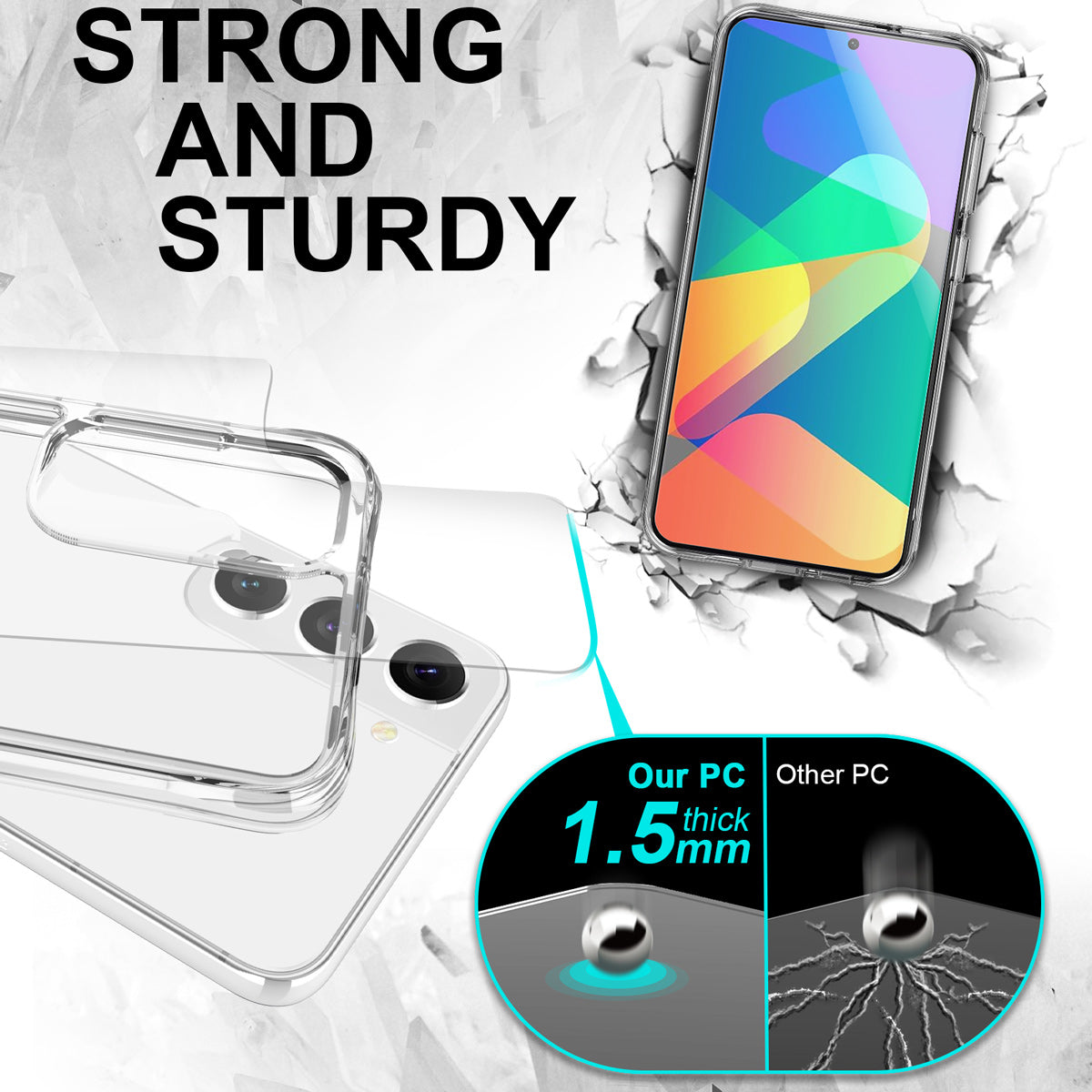 For Samsung Galaxy S23+ Plus Case iCoverLover Slim Shock-proof Cover Clear