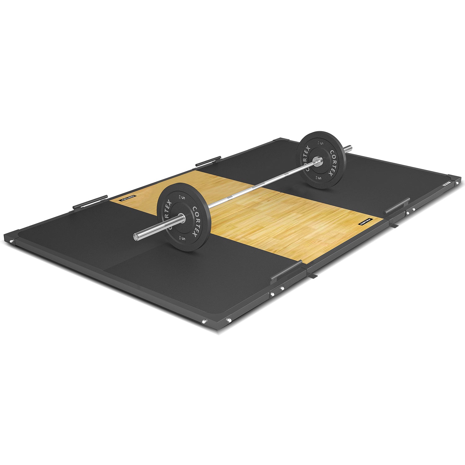 CORTEX 3m x 2m 50mm Weightlifting Platform with Dual Density Mats Fram