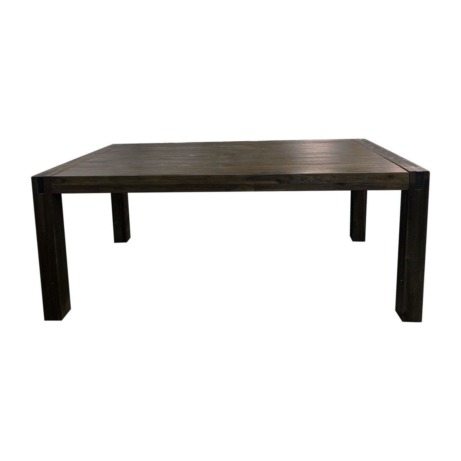 Dining Table 210cm Large Size with Solid Acacia  Wooden Base in Chocolate Colour