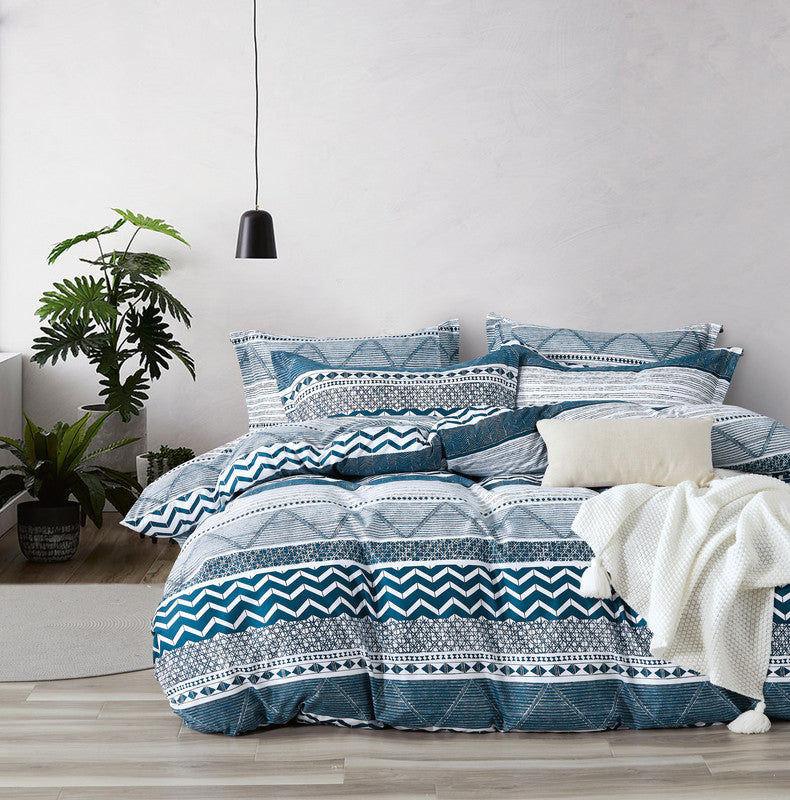 Microfiber Reversible Quilt Cover Set - Jasper - King Size