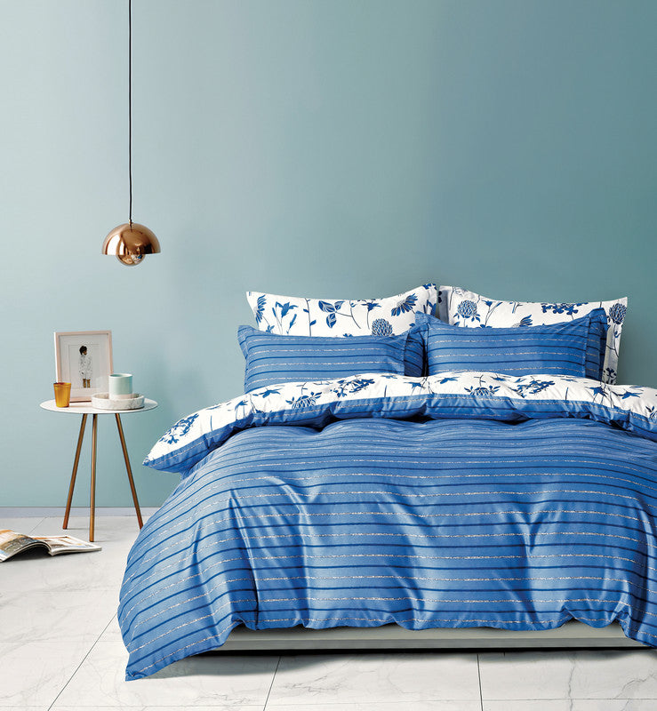 Microfiber Reversible Quilt Cover Set - Lin - King Size
