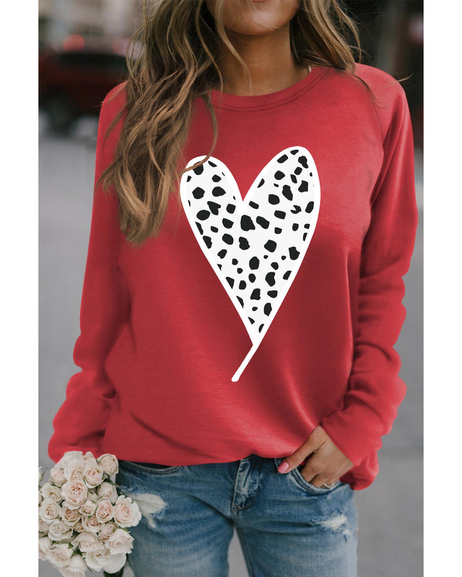 Azura Exchange Heart Graphic Pullover Sweatshirt - 2XL