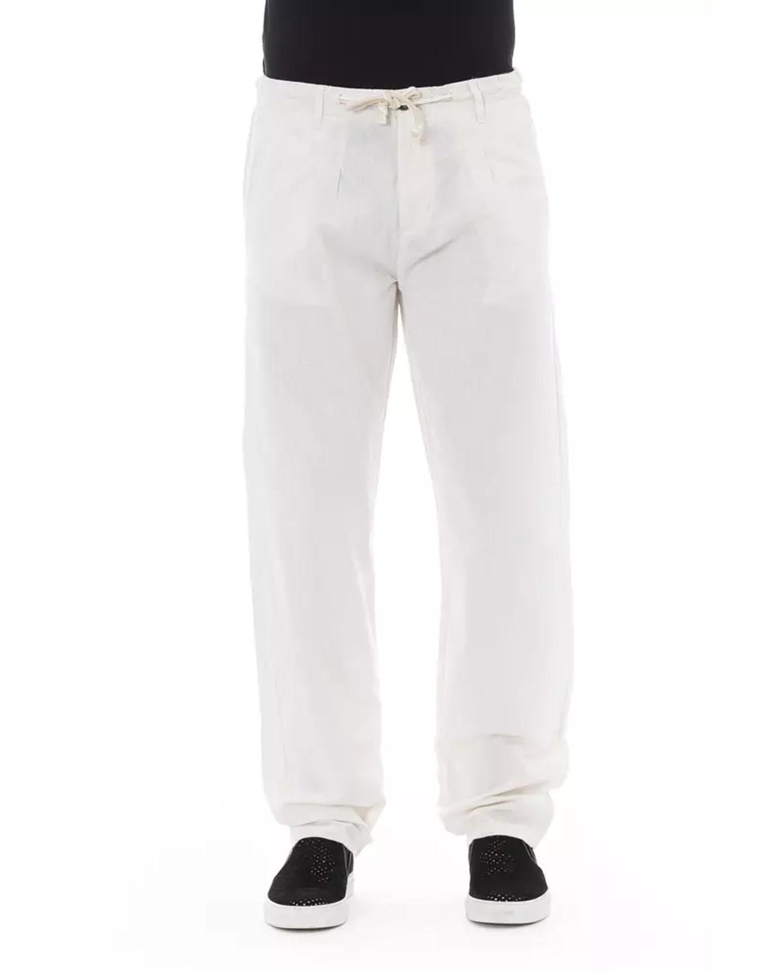 Front Zipper Chino Trousers with Side and Back Pockets 54 IT Men