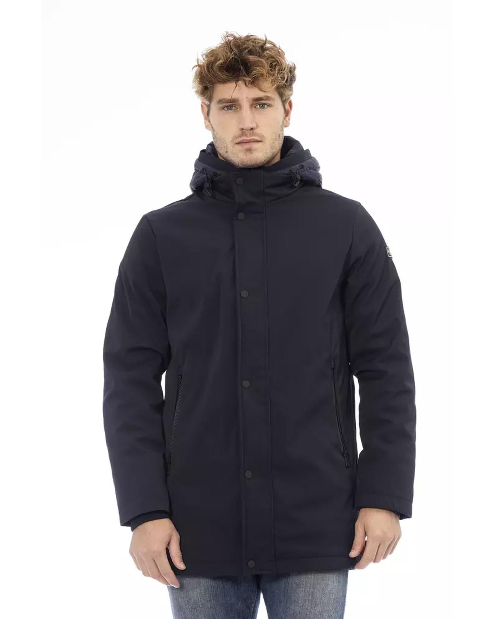 Stylish Long Jacket with External Welt Pockets 2XL Men