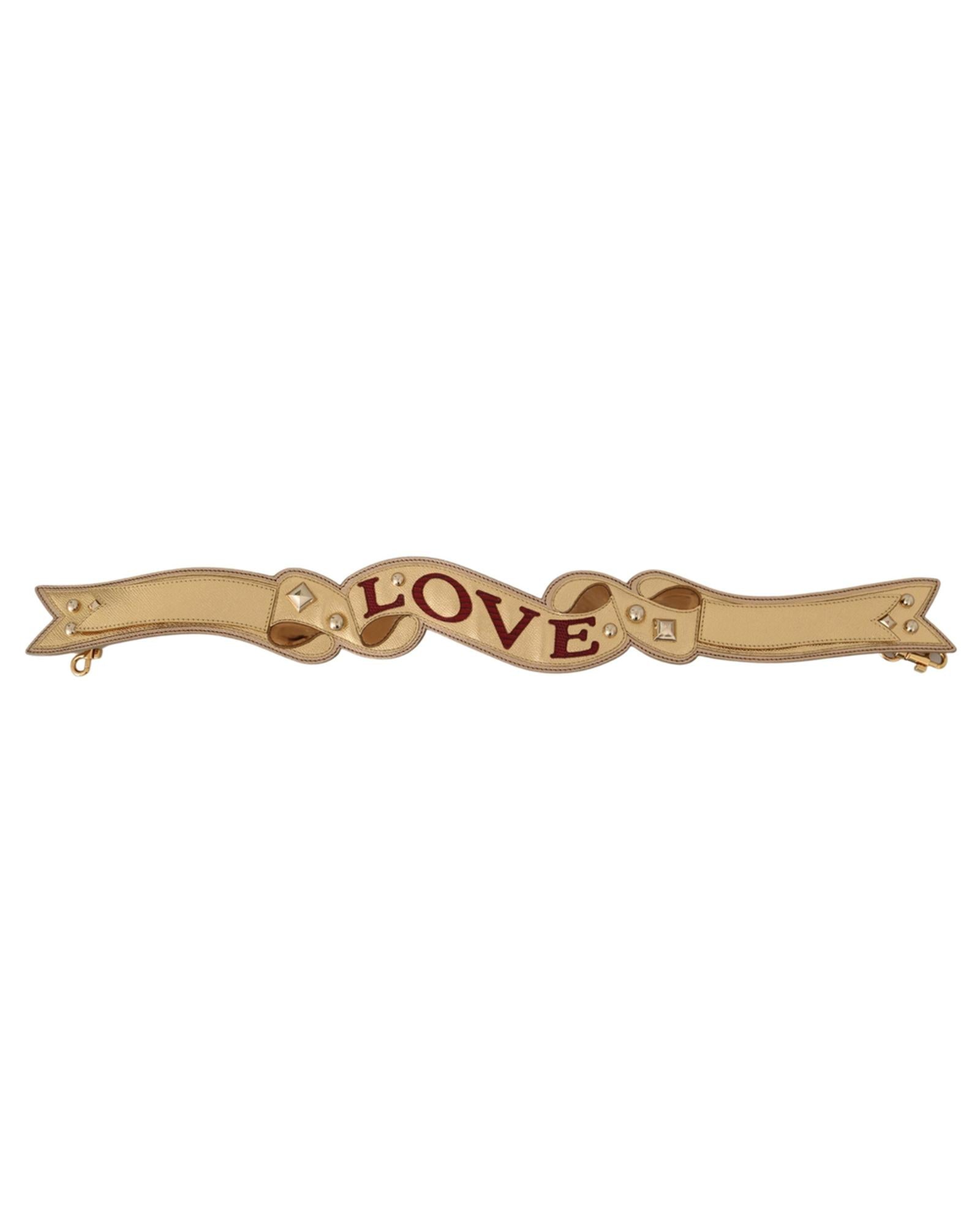 Handbag Accessory: Dolce &amp; Gabbana Gold Shoulder Strap One Size Women
