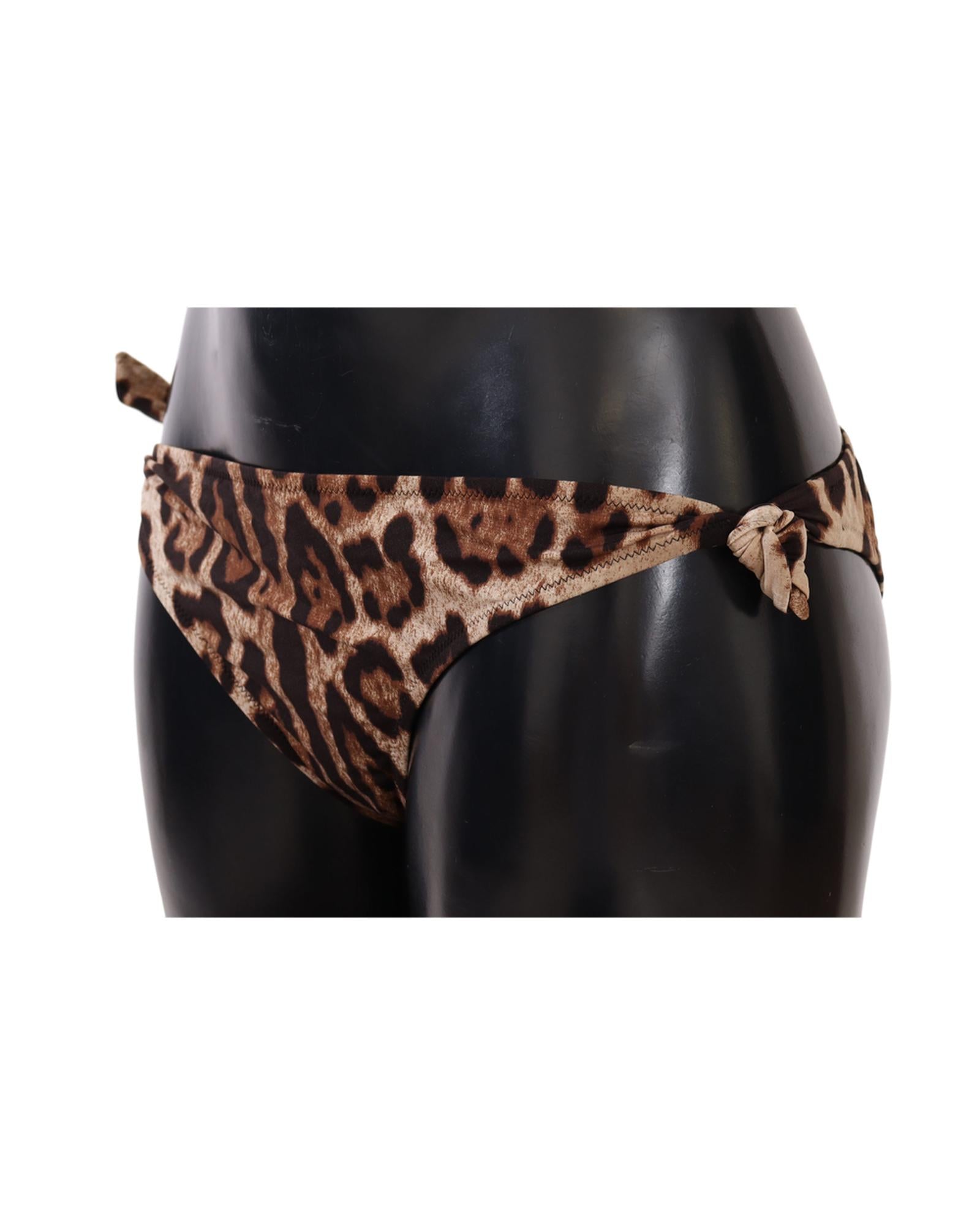 Leopard Print Bikini Bottom - Dolce &amp; Gabbana L Women