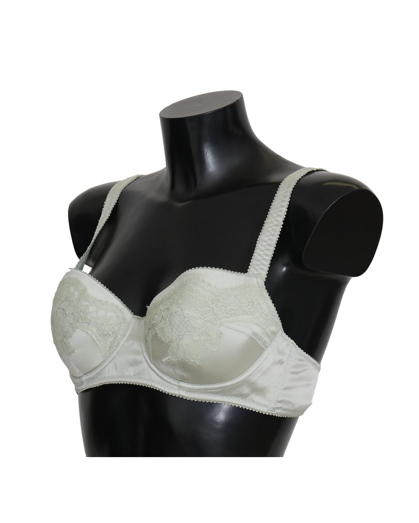 Gorgeous Floral Lace Silk Stretch Balconcino Bra - Dolce &amp; Gabbana 3 IT Women