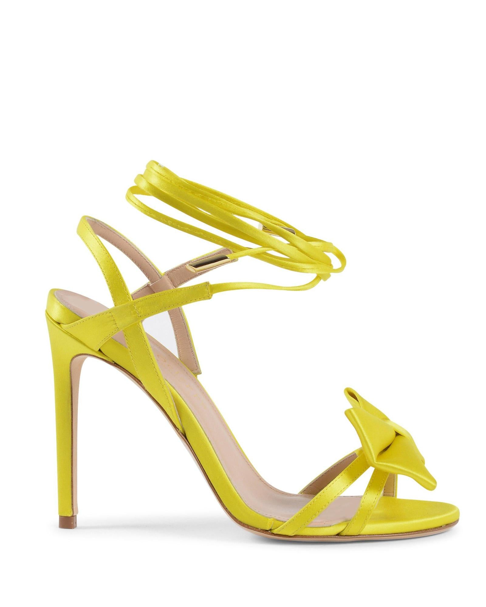 Satin Bow Sandal with Ankle Laces - 385 EU