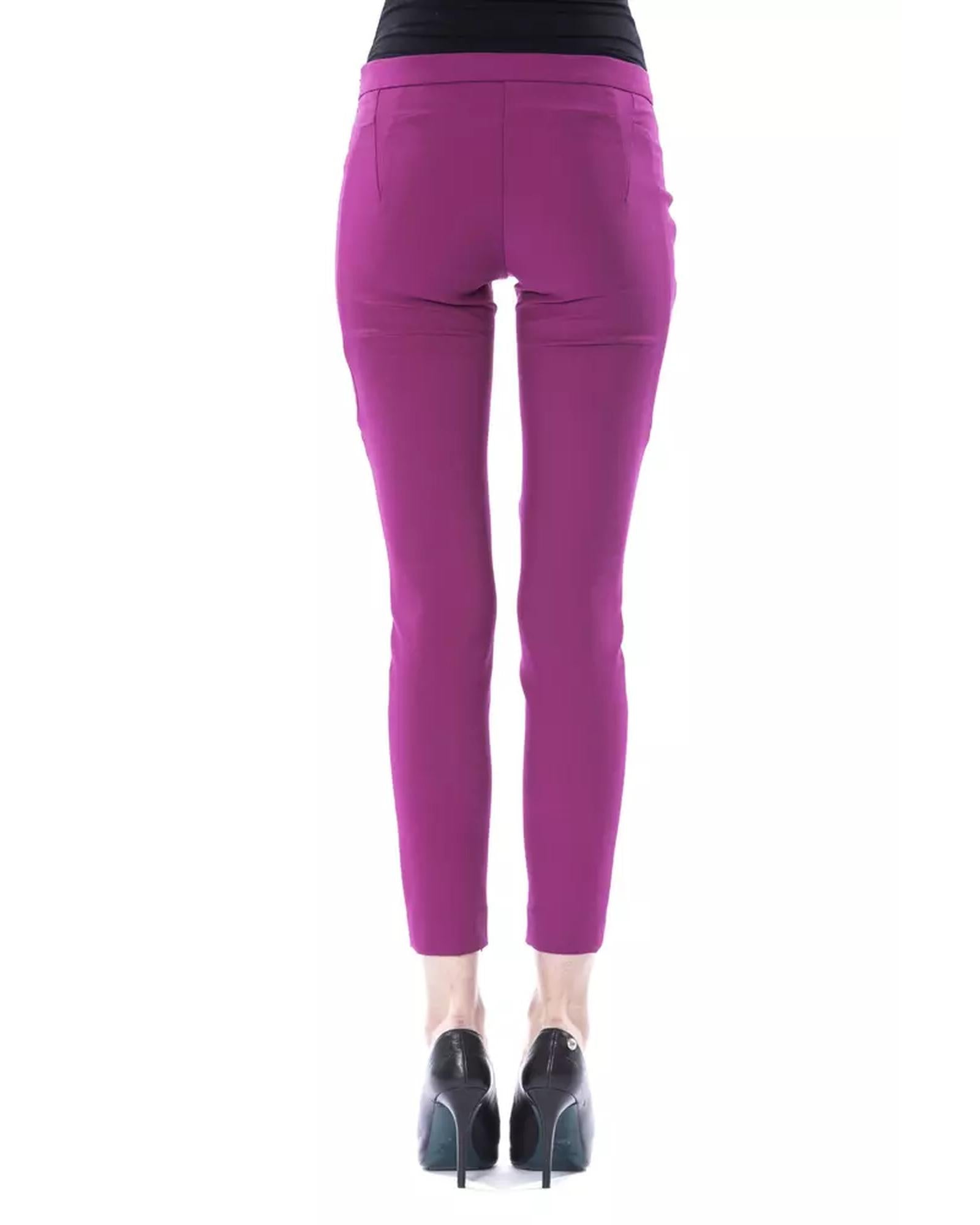 Lateral Closure Skinny Pants with Frontal Application 46 IT Women