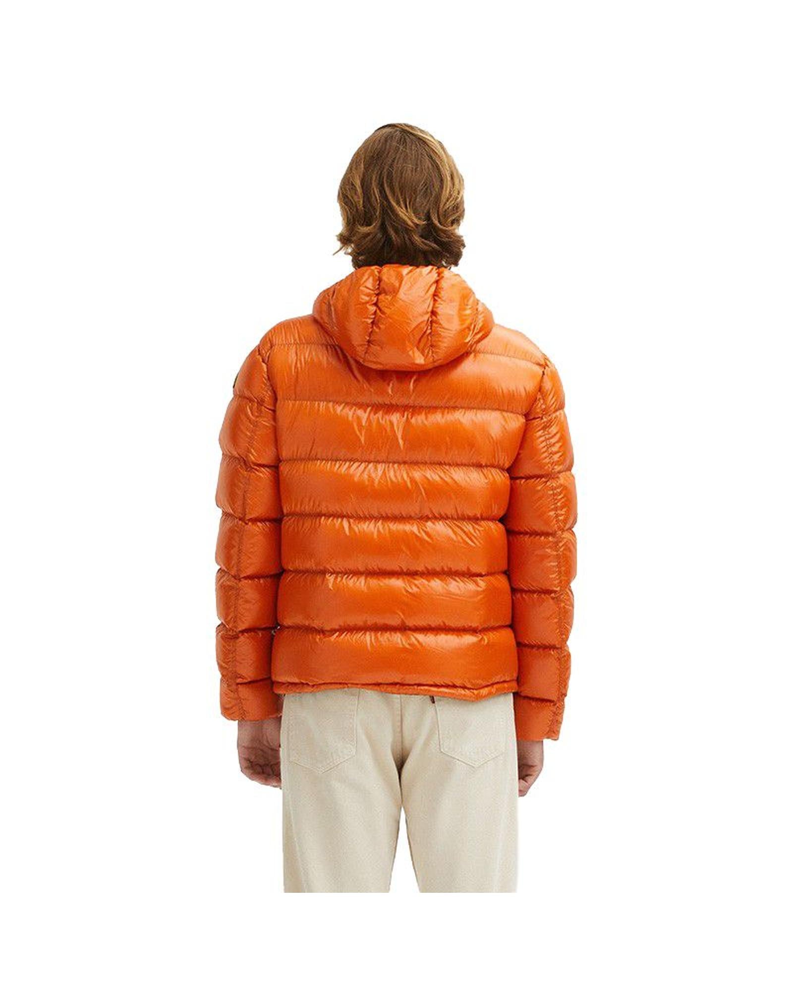 Reversible Hooded Down Jacket with Zip Closure L Men