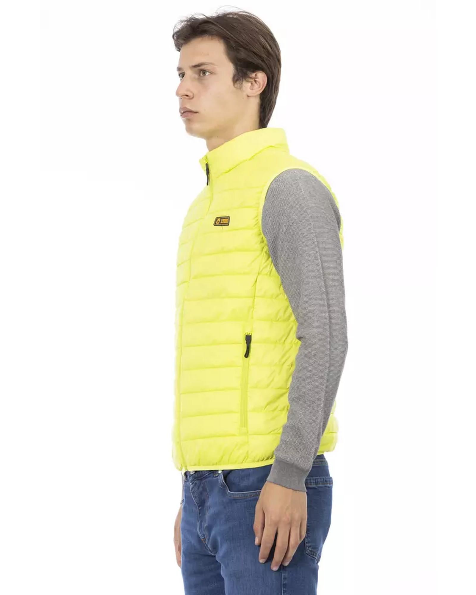 Sleeveless Down Jacket with Functional Pockets and Zipper Detailing 3XL Men