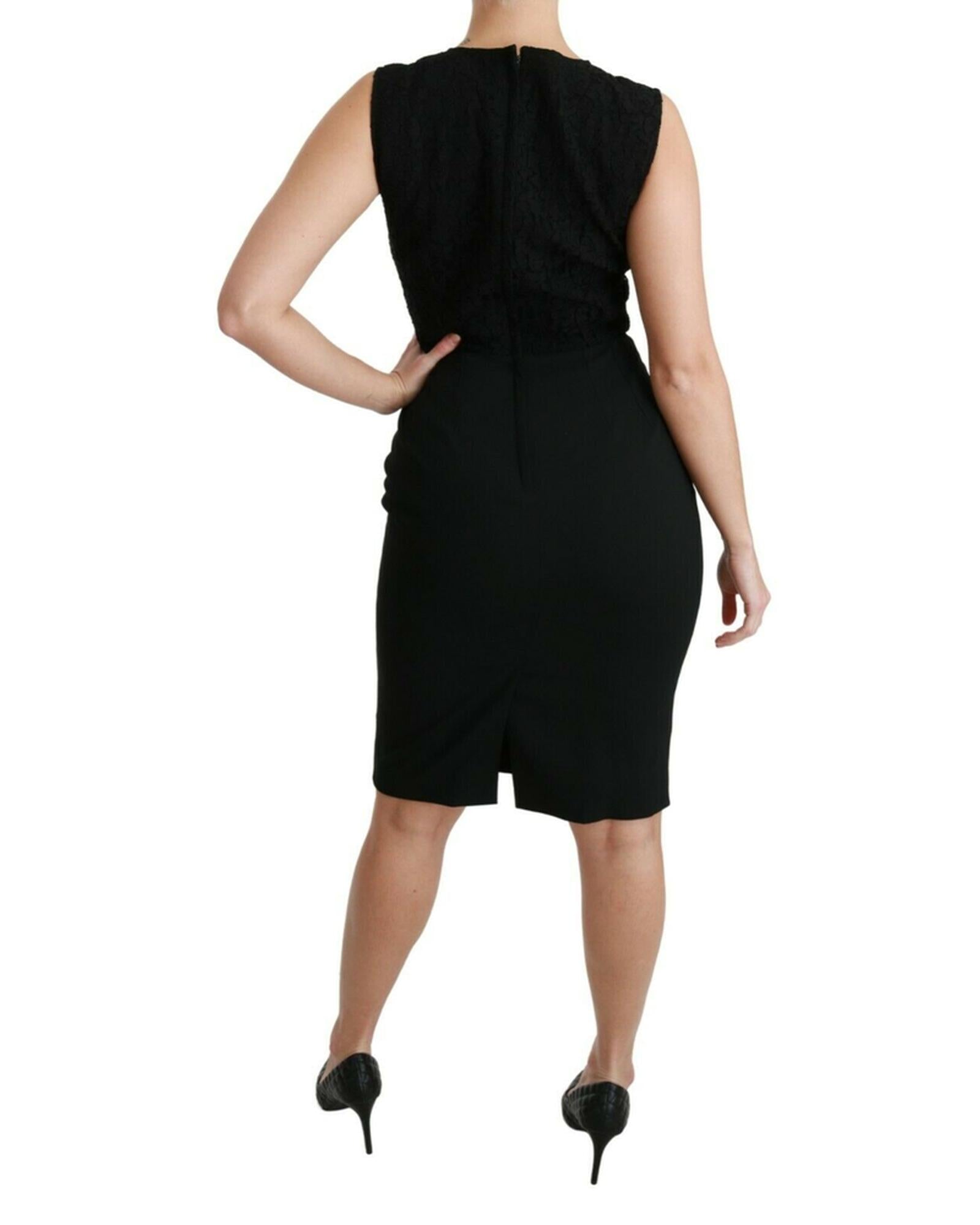 Floral Lace and Brocade Sheath Dress by Dolce &amp; Gabbana 38 IT Women